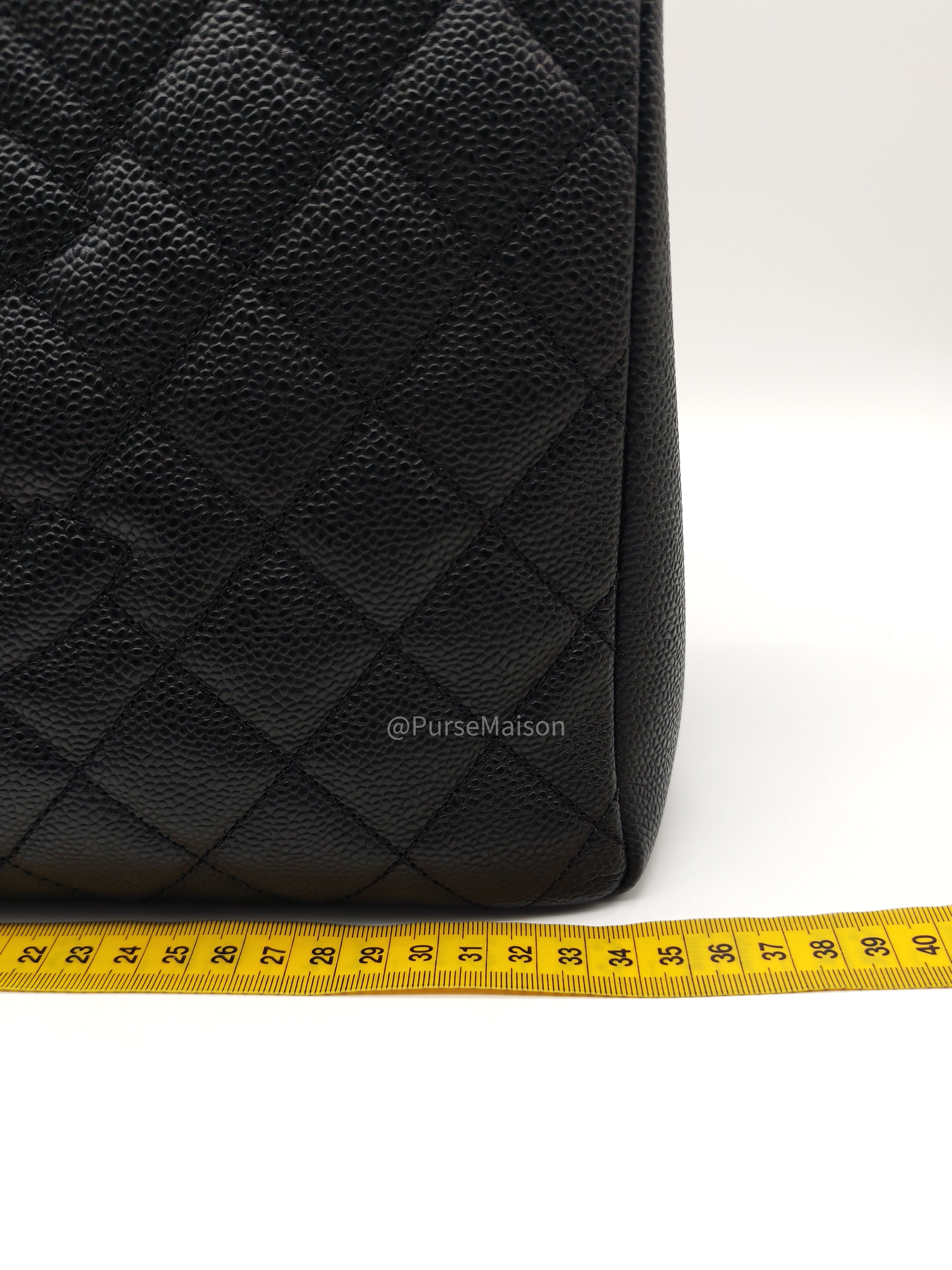 Chanel Grand Shopping Tote (GST) in Black Caviar Leather and Gold Hardware Series 16 | Purse Maison Luxury Bags Shop