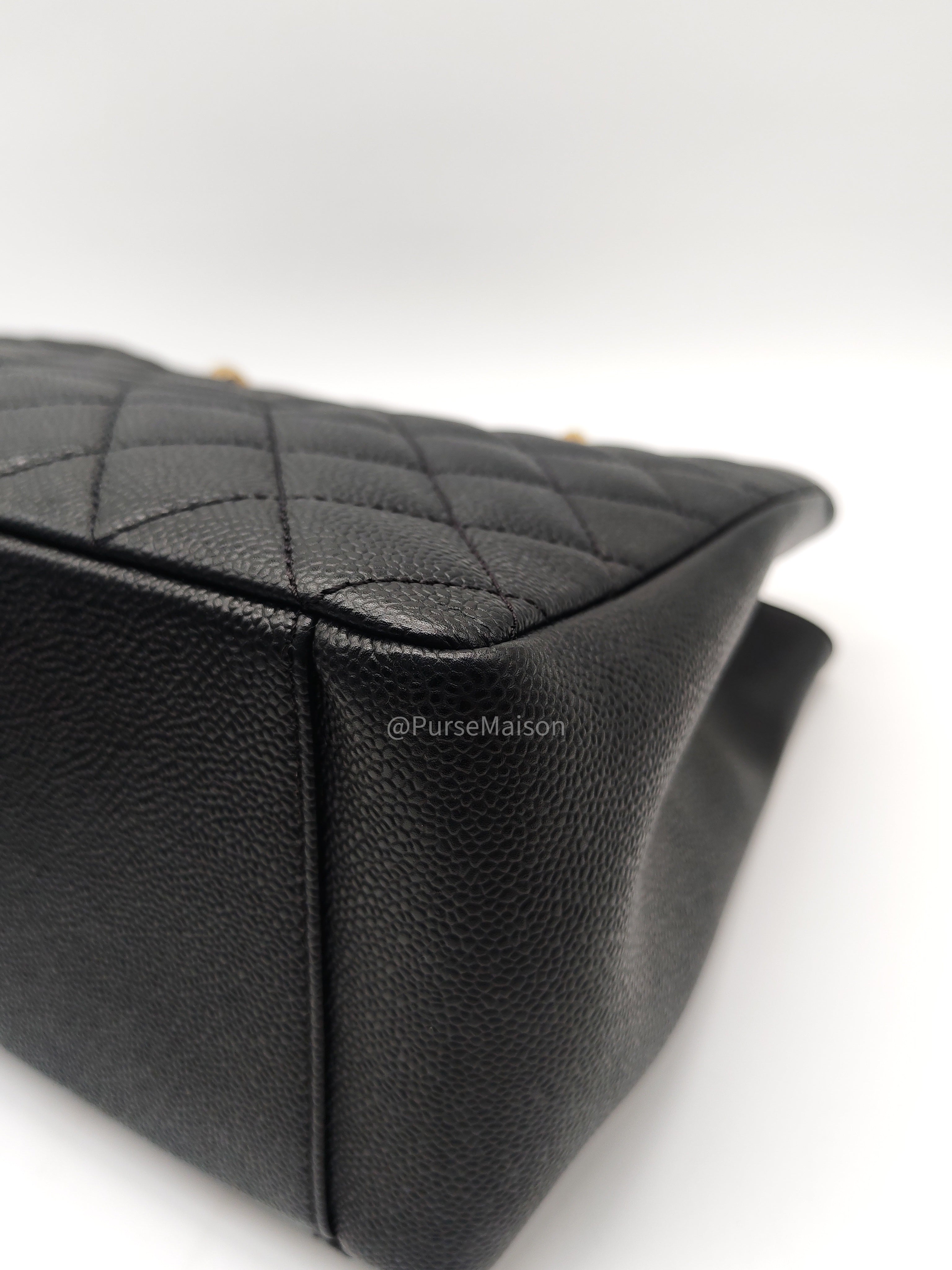 Chanel Grand Shopping Tote (GST) in Black Caviar Leather and Gold Hardware Series 16 | Purse Maison Luxury Bags Shop