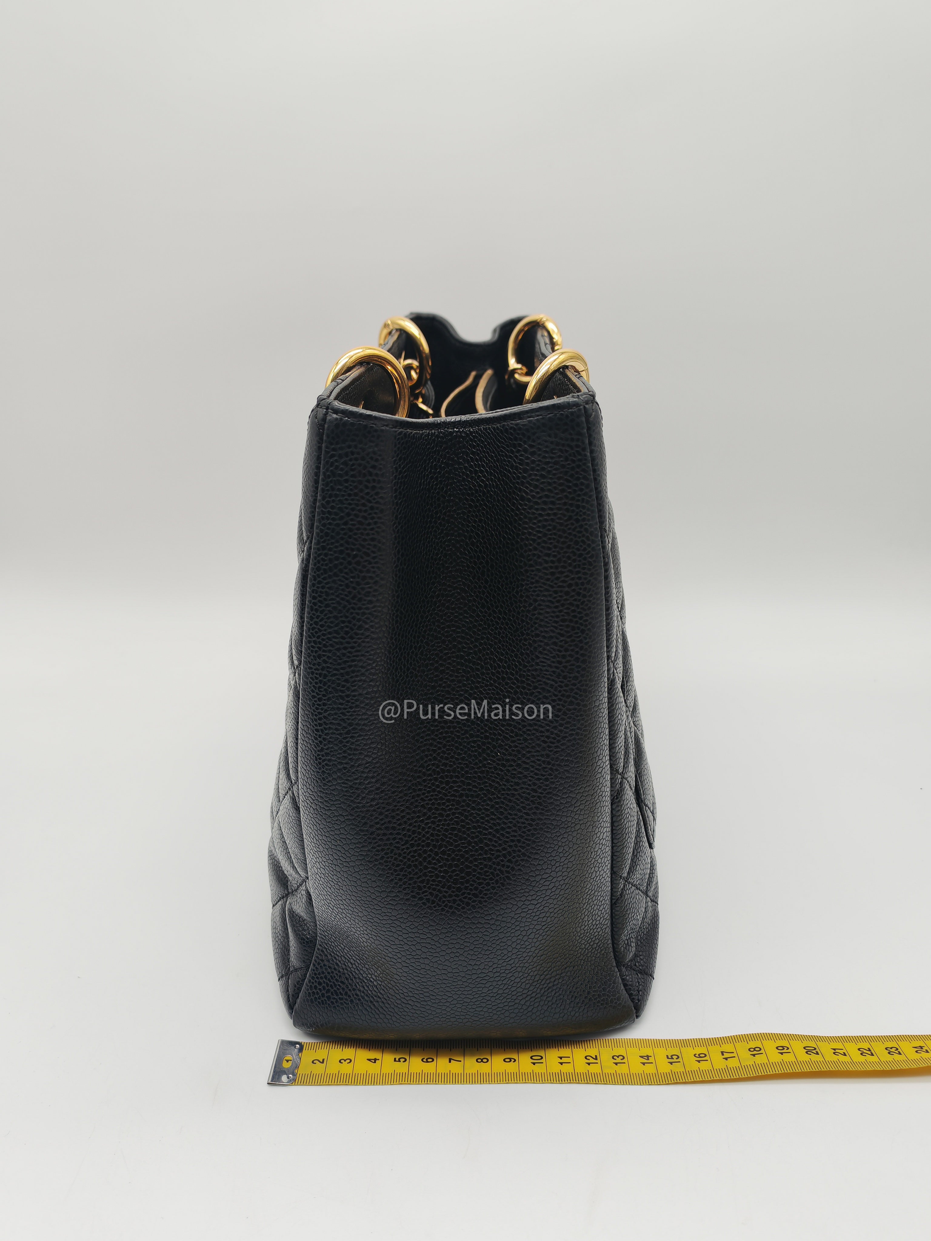 Chanel Grand Shopping Tote (GST) in Black Caviar Leather and Gold Hardware Series 20 | Purse Maison Luxury Bags Shop