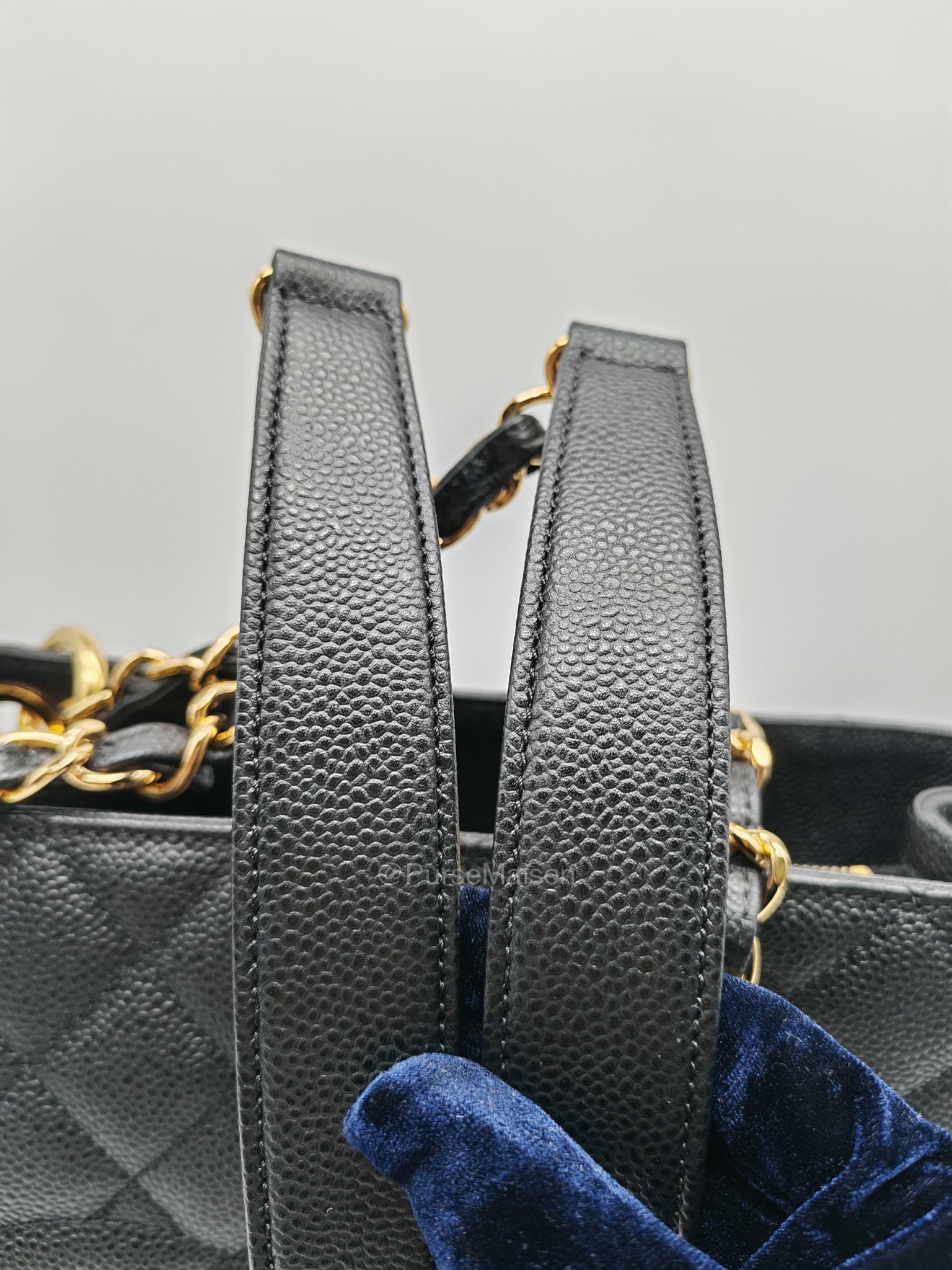 Chanel Grand Shopping Tote (GST) in Black Quilted Caviar Leather and Gold Hardware Series 17 | Purse Maison Luxury Bags Shop