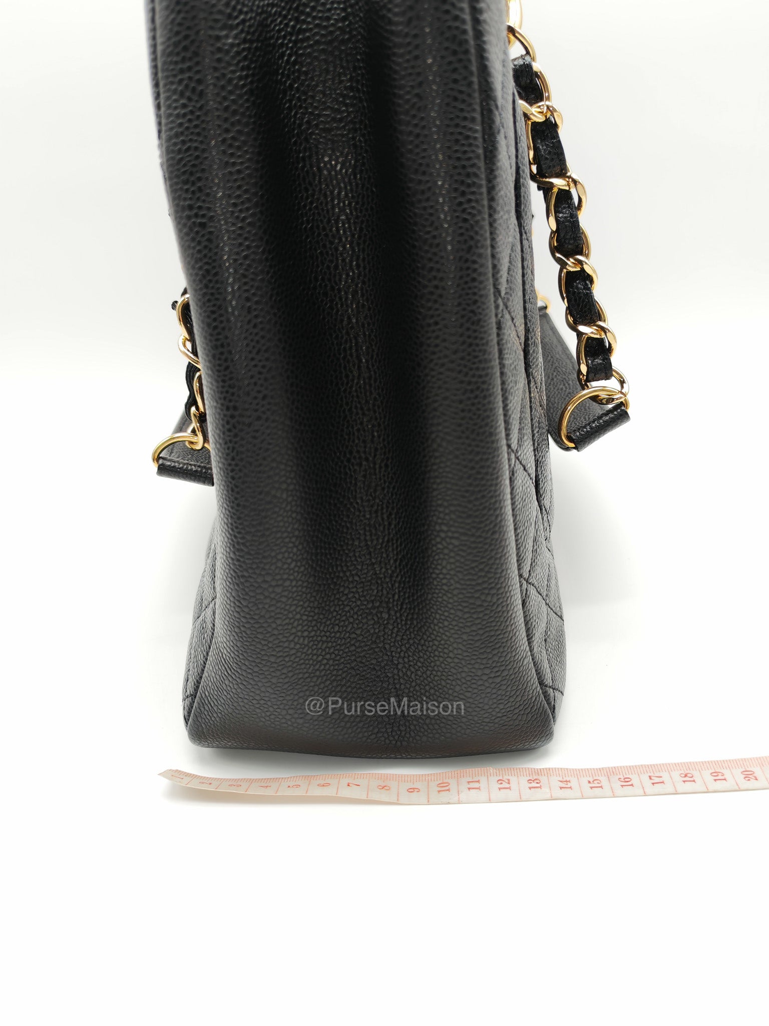 Chanel Grand Shopping Tote (GST) in Black Quilted Caviar Leather and Gold Hardware Series 17 | Purse Maison Luxury Bags Shop