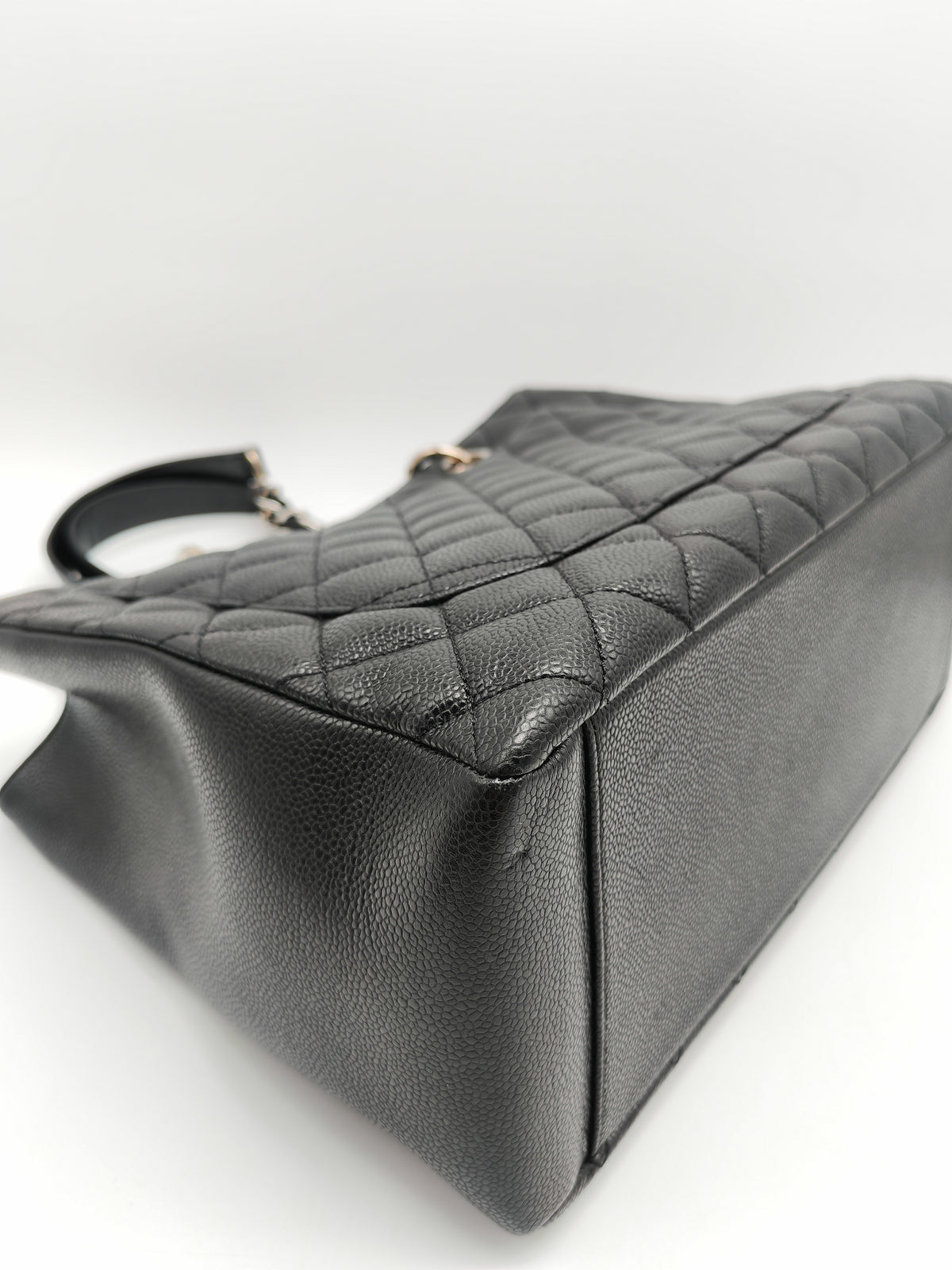 Chanel Grand Shopping Tote (GST) in Black Quilted Caviar Leather and Silver Hardware Series 19 | Purse Maison Luxury Bags Shop