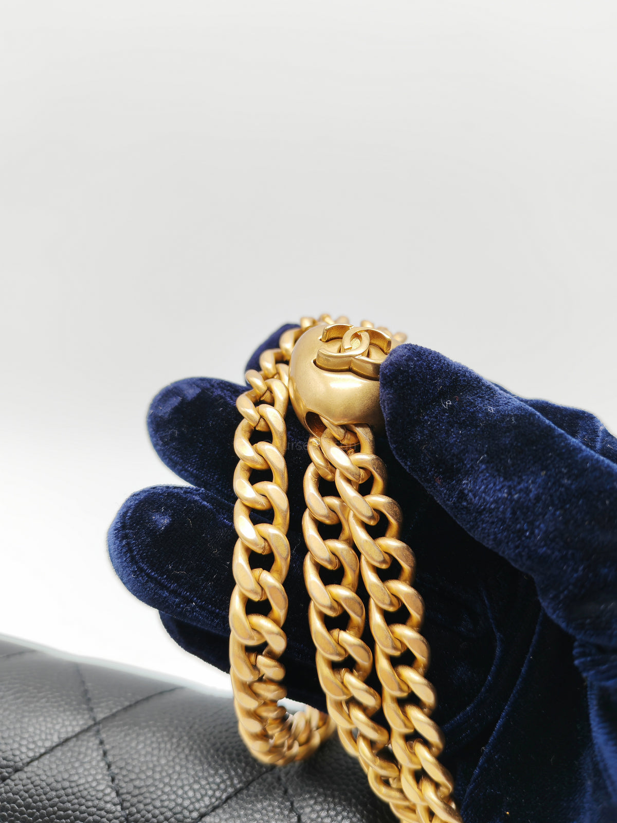 Chanel Heart Crush Mini Flap Bag in Black Quilted Caviar Leather and Aged Gold Hardware Microchip | Purse Maison Luxury Bags Shop