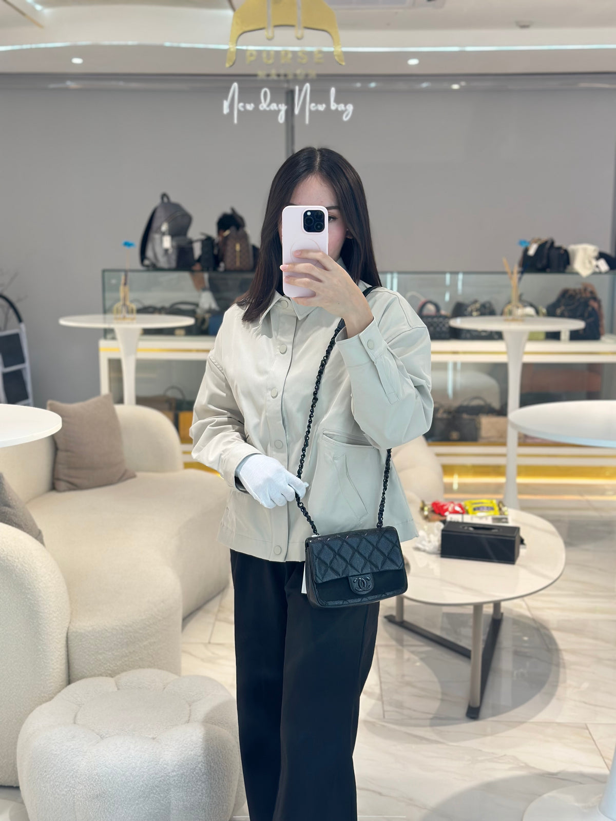 Chanel Incognito Mini Square Flap Bag in Black Caviar Leather and So Black Hardware Series 29 | Purse Maison Luxury Bags Shop