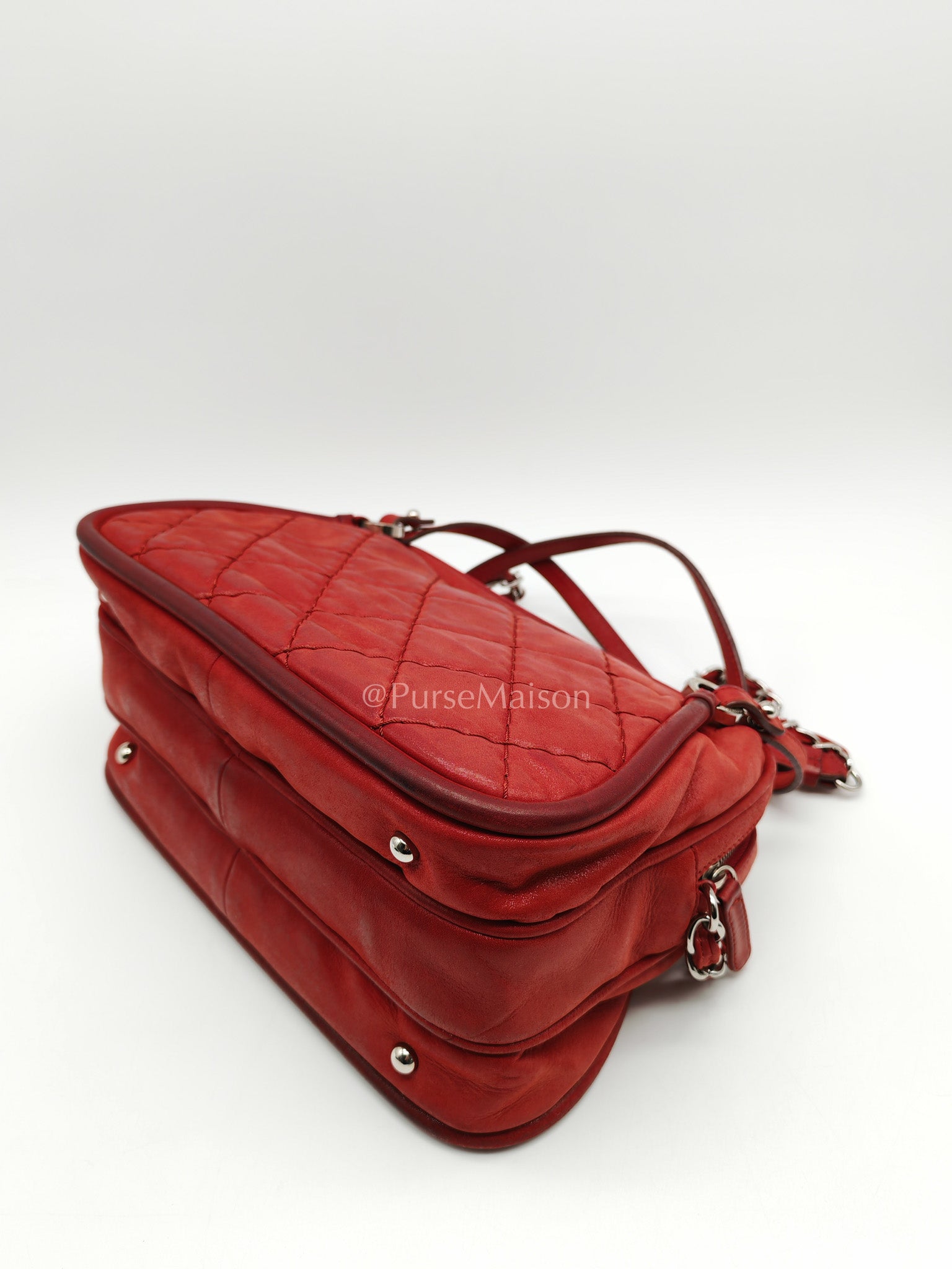 Chanel Iridescent Quilted Calfskin Leather Camera Bag and Silver Hardware Series 16 | Purse Maison Luxury Bags Shop