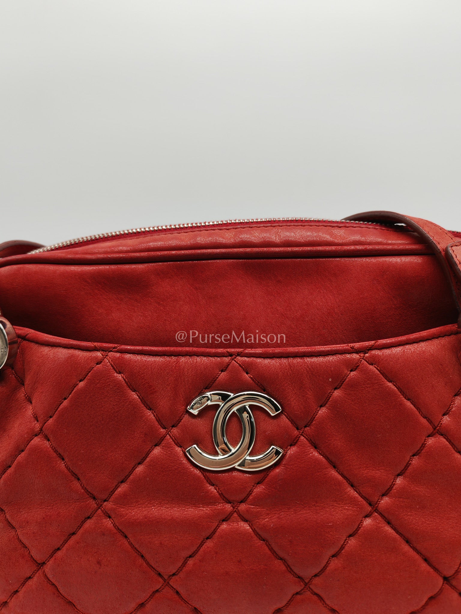 Chanel Iridescent Quilted Calfskin Leather Camera Bag and Silver Hardware Series 16 | Purse Maison Luxury Bags Shop
