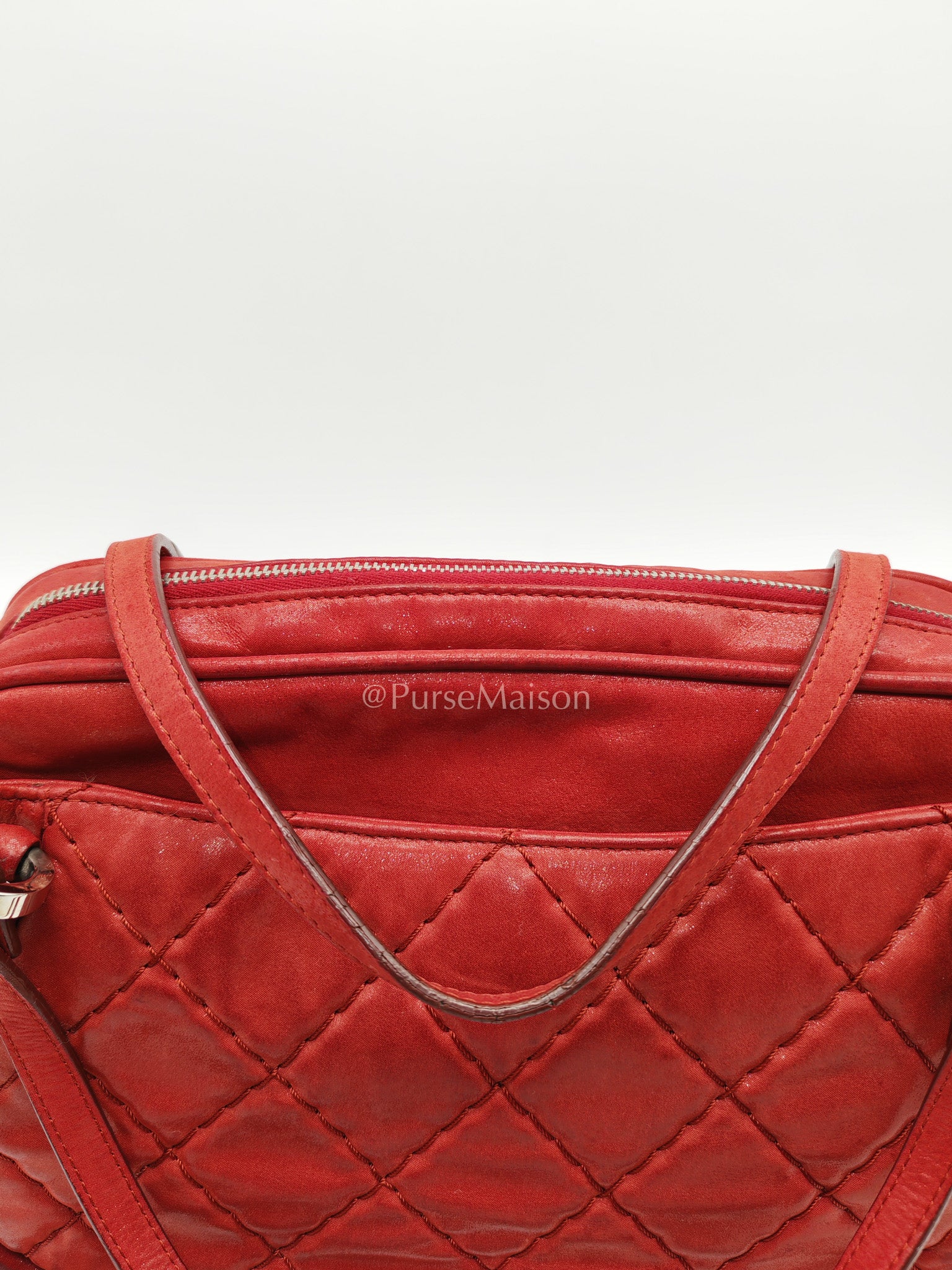Chanel Iridescent Quilted Calfskin Leather Camera Bag and Silver Hardware Series 16 | Purse Maison Luxury Bags Shop
