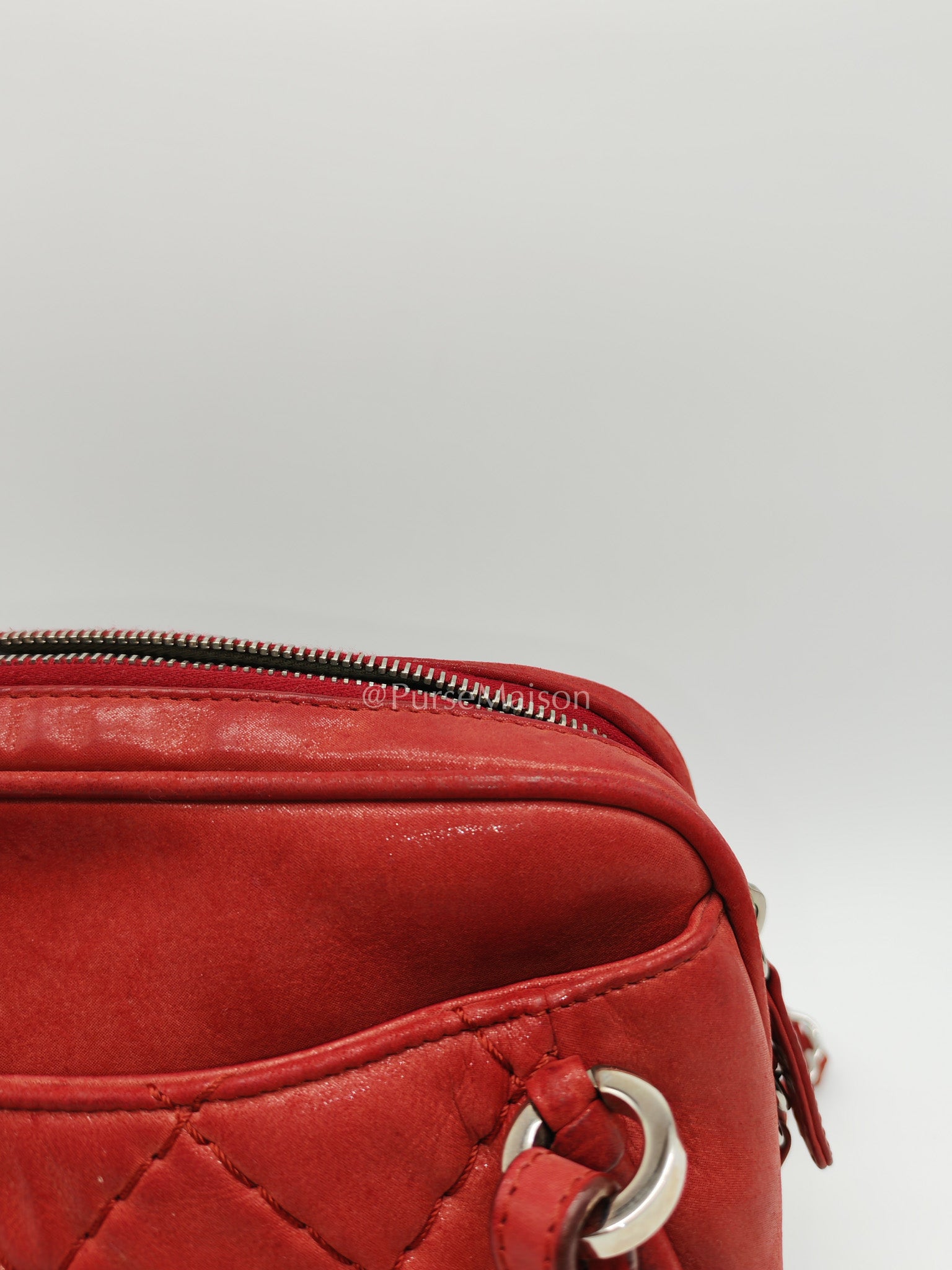 Chanel Iridescent Quilted Calfskin Leather Camera Bag and Silver Hardware Series 16 | Purse Maison Luxury Bags Shop