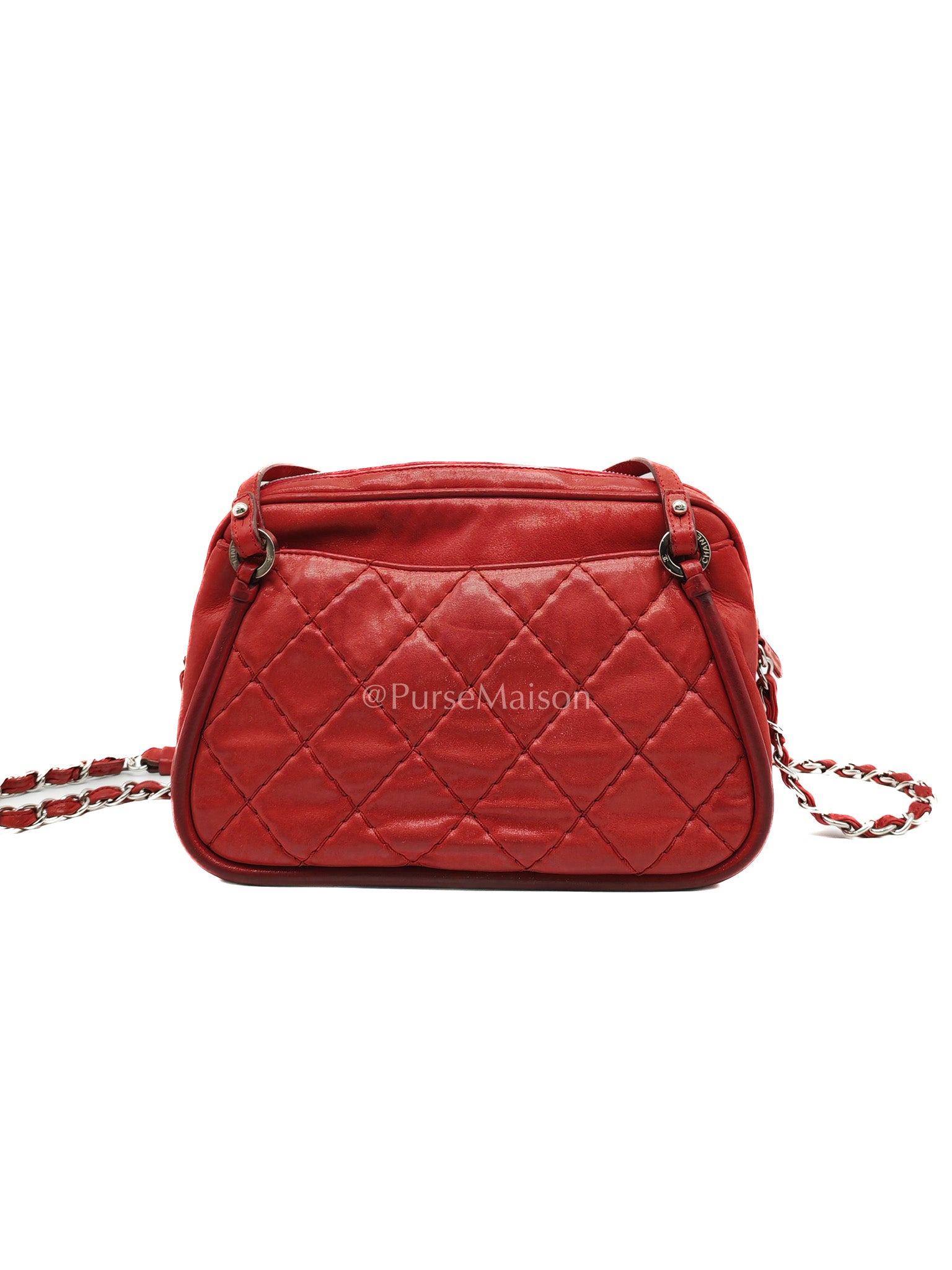 Chanel Iridescent Quilted Calfskin Leather Camera Bag and Silver Hardware Series 16 | Purse Maison Luxury Bags Shop
