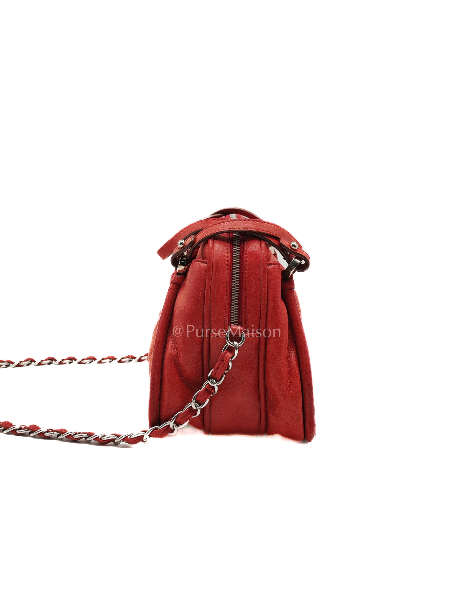 Chanel Iridescent Quilted Calfskin Leather Camera Bag and Silver Hardware Series 16 | Purse Maison Luxury Bags Shop