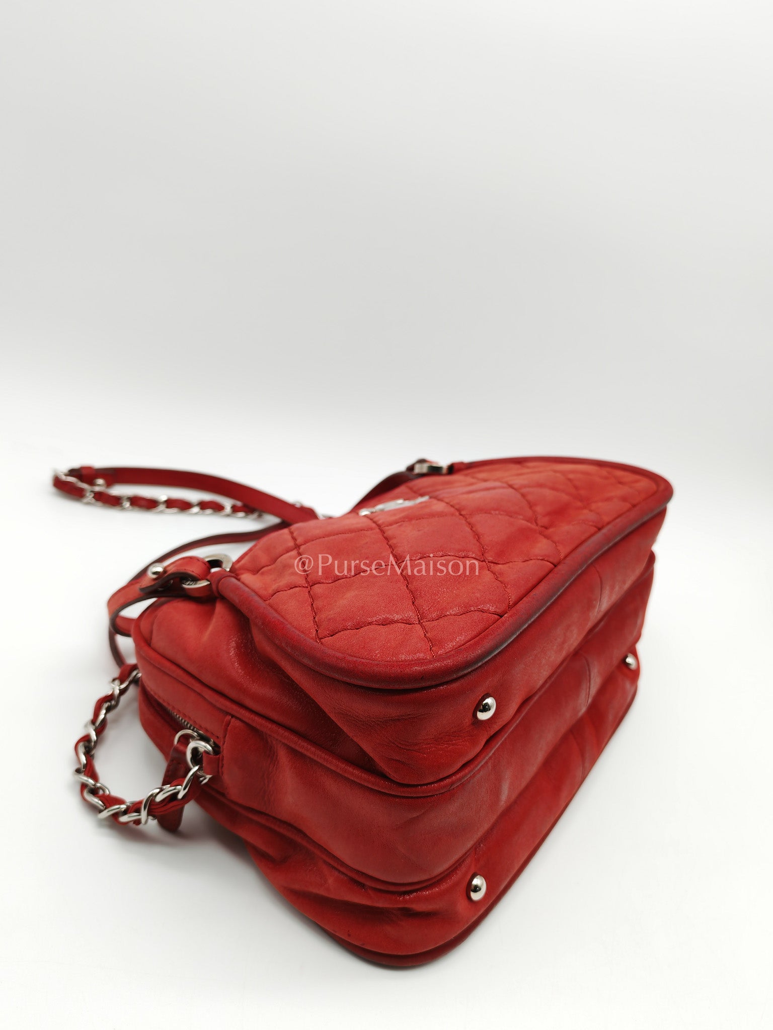 Chanel Iridescent Quilted Calfskin Leather Camera Bag and Silver Hardware Series 16 | Purse Maison Luxury Bags Shop