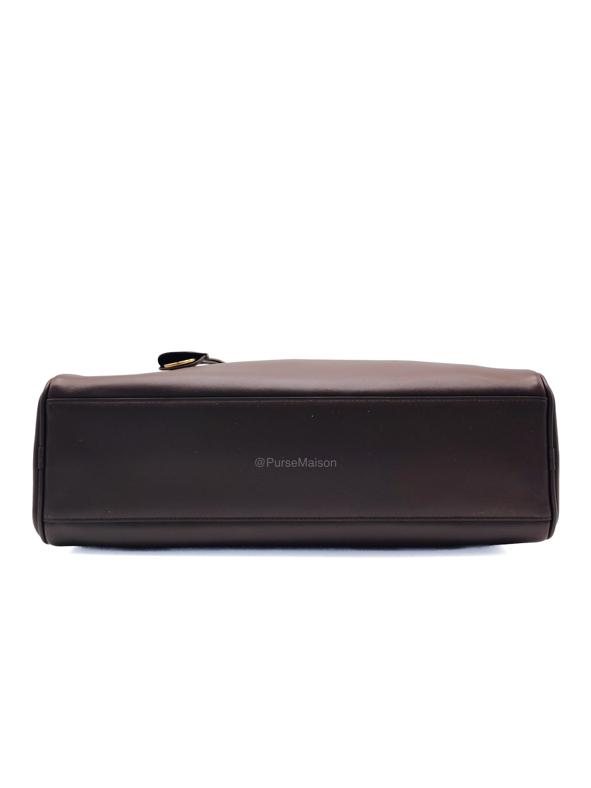 Chanel Large Bowling Bag in Dark Brown Calfskin Leather and Gold Hardware (Microchip) | Purse Maison Luxury Bags Shop