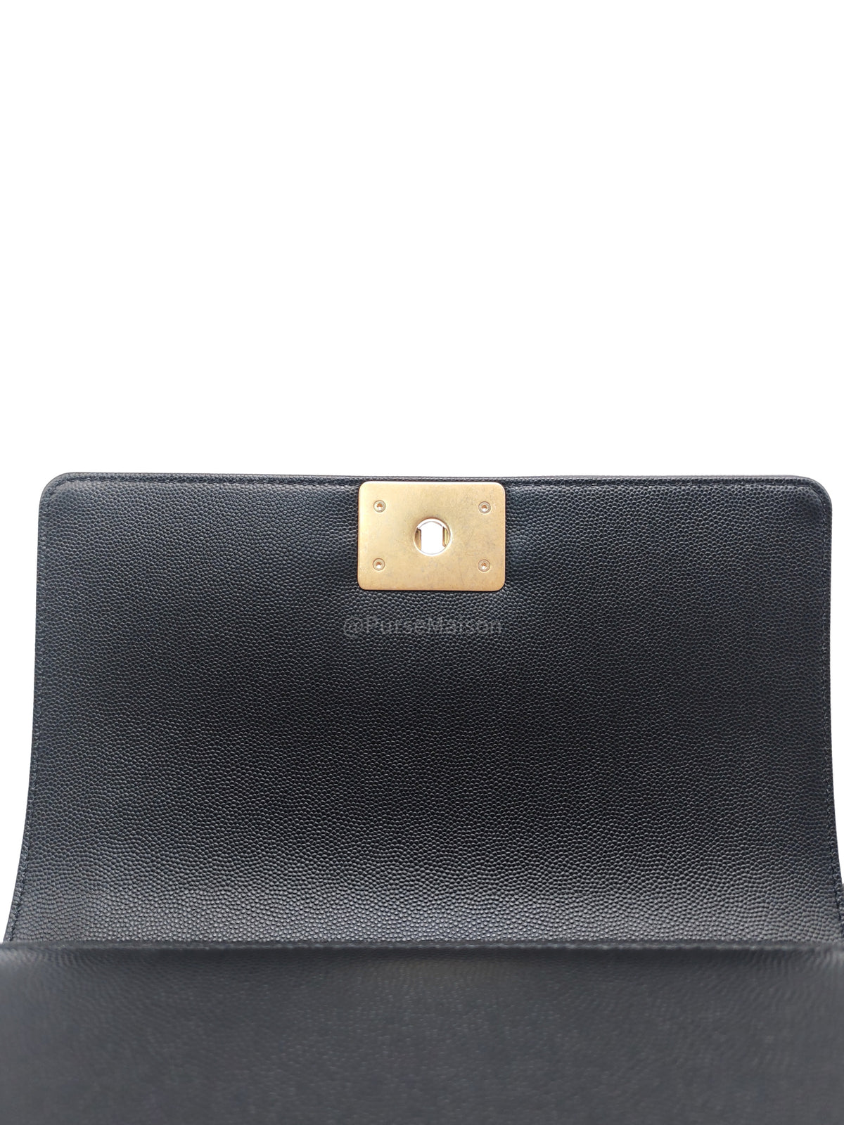 Chanel Le Boy Old Medium in Black Caviar Leather Aged Gold Hardware Microchip (AN****TG) | Purse Maison Luxury Bags Shop