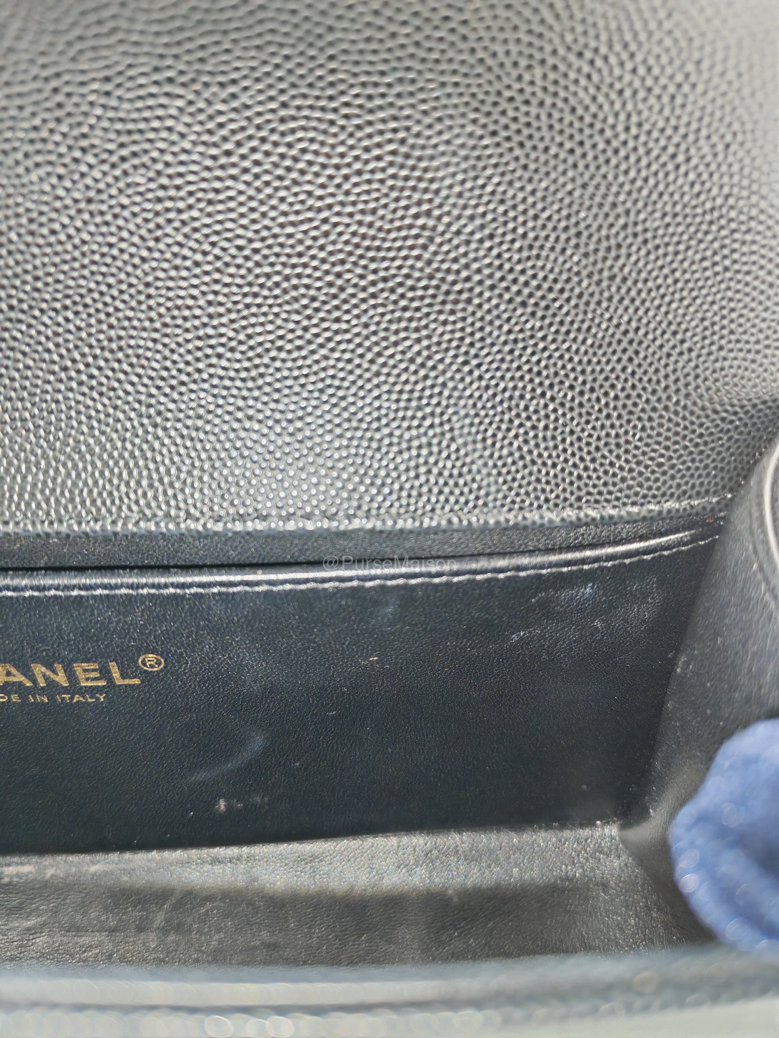 Chanel Le Boy Old Medium in Black Quilted Caviar Leather and Aged Gold Hardware Microchip | Purse Maison Luxury Bags Shop