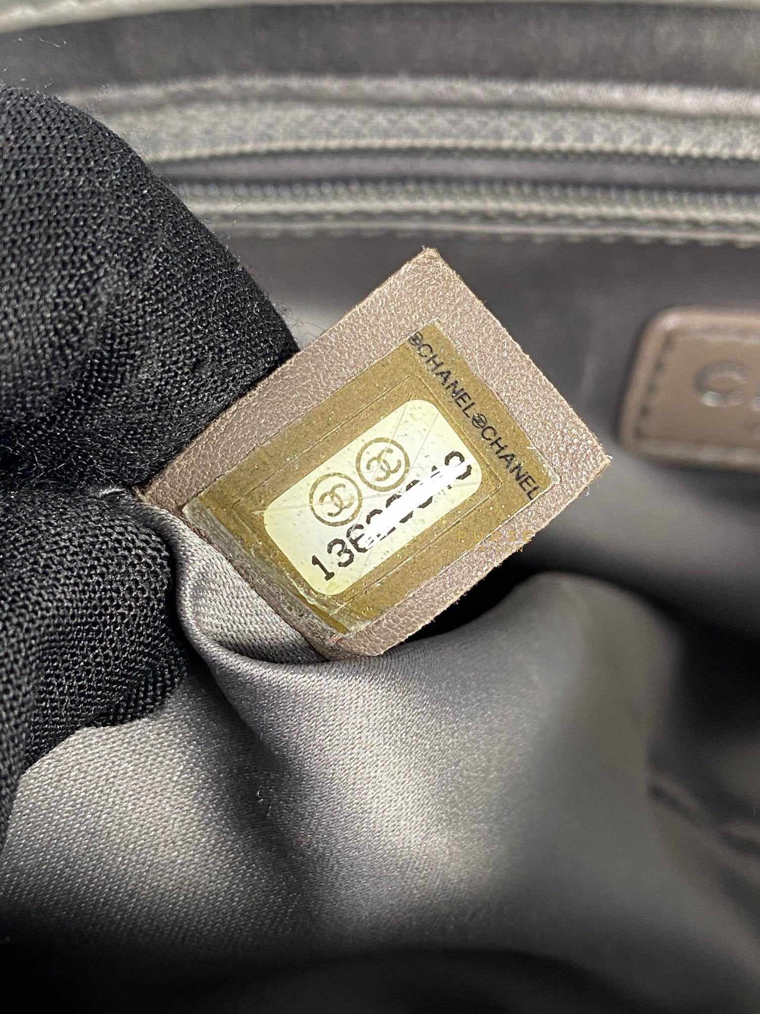 Chanel Medium Coco Rain Flap Lambskin Silver Hardware Series 13 (Gray)