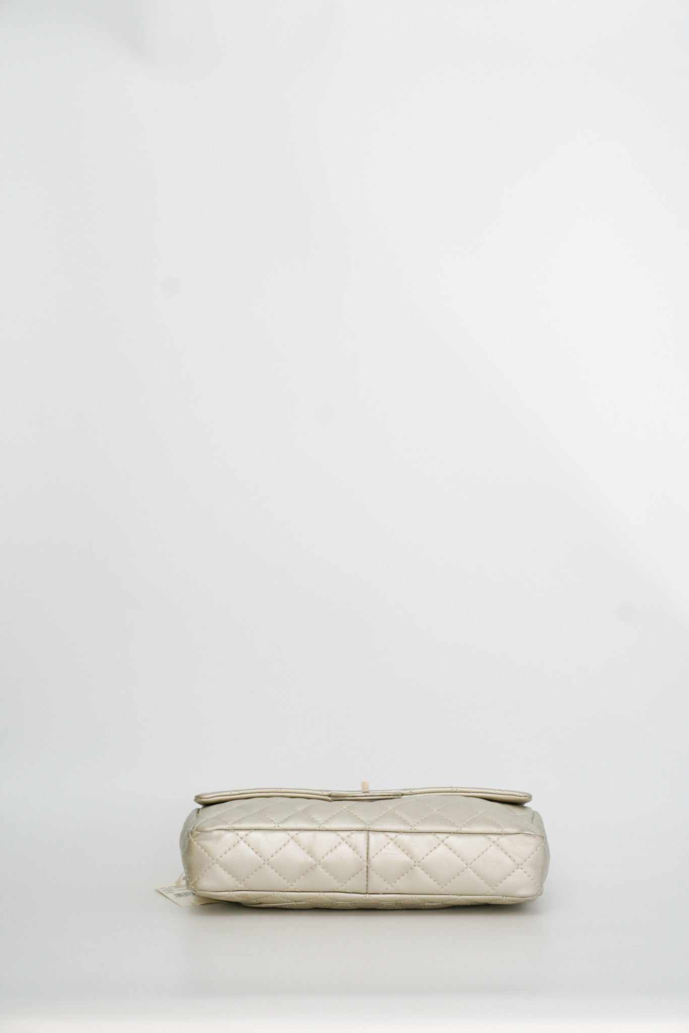 Chanel Metallic Silver Quilted Calfskin Reissue Clutch (Series 12)