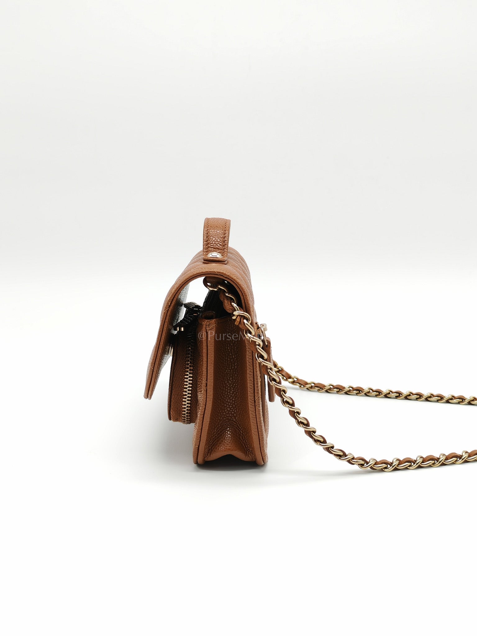Mini Business Affinity in Caramel Light Gold Hardware (Microchip) | Purse Maison Luxury Bags Shop