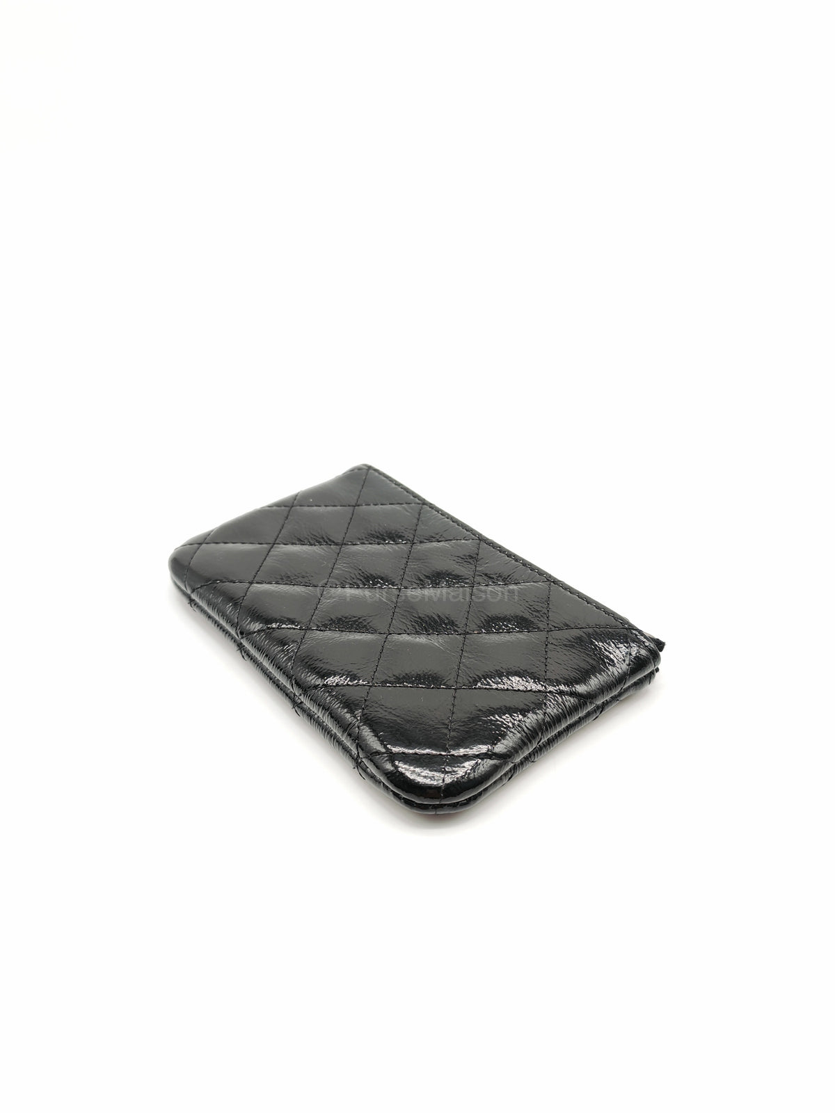 Chanel Mini O-case Coin Purse in Black Quilted Patent Leather Ruthenium Hardware Series 19 | Purse Maison Luxury Bags Shop