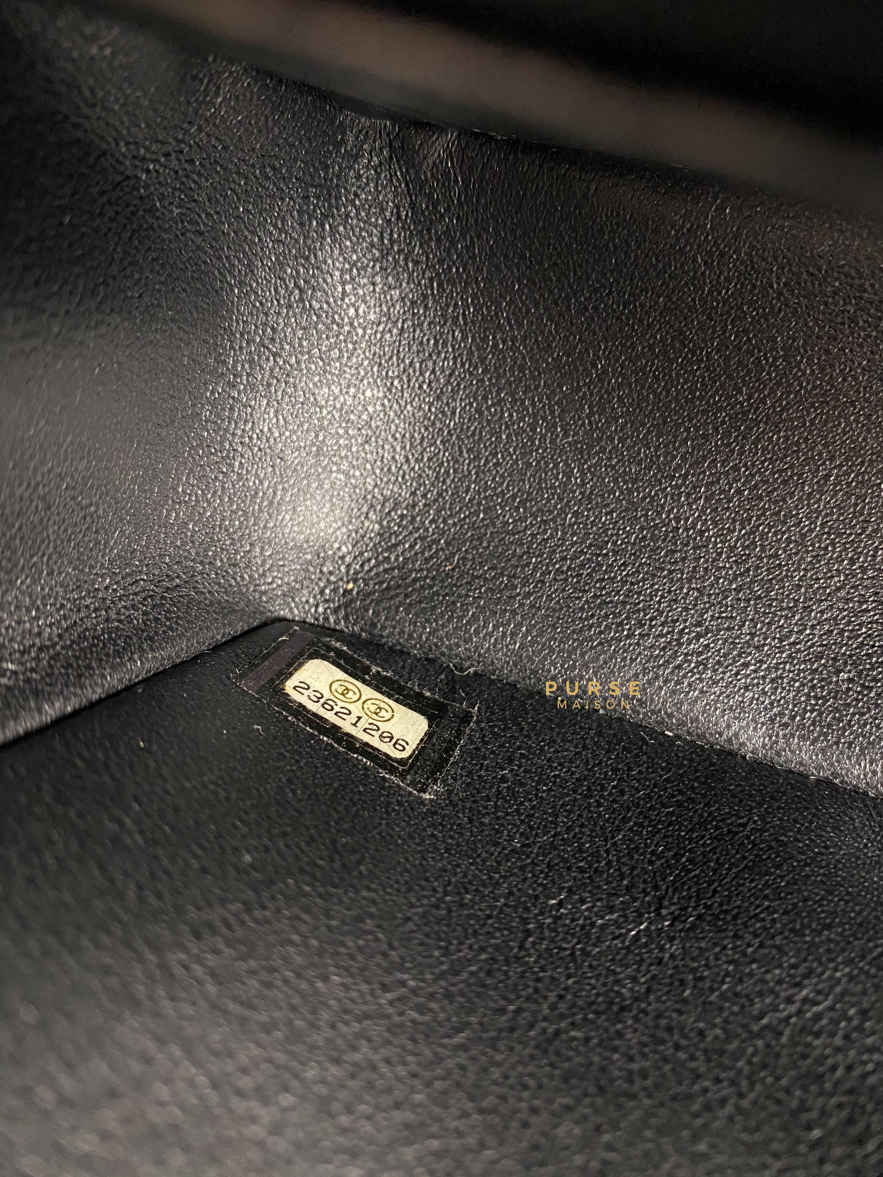 Chanel Mini Rectangle Black Chevron Lambskin and Light Gold Hardware Series 23 | Purse Maison Luxury Bags Shop