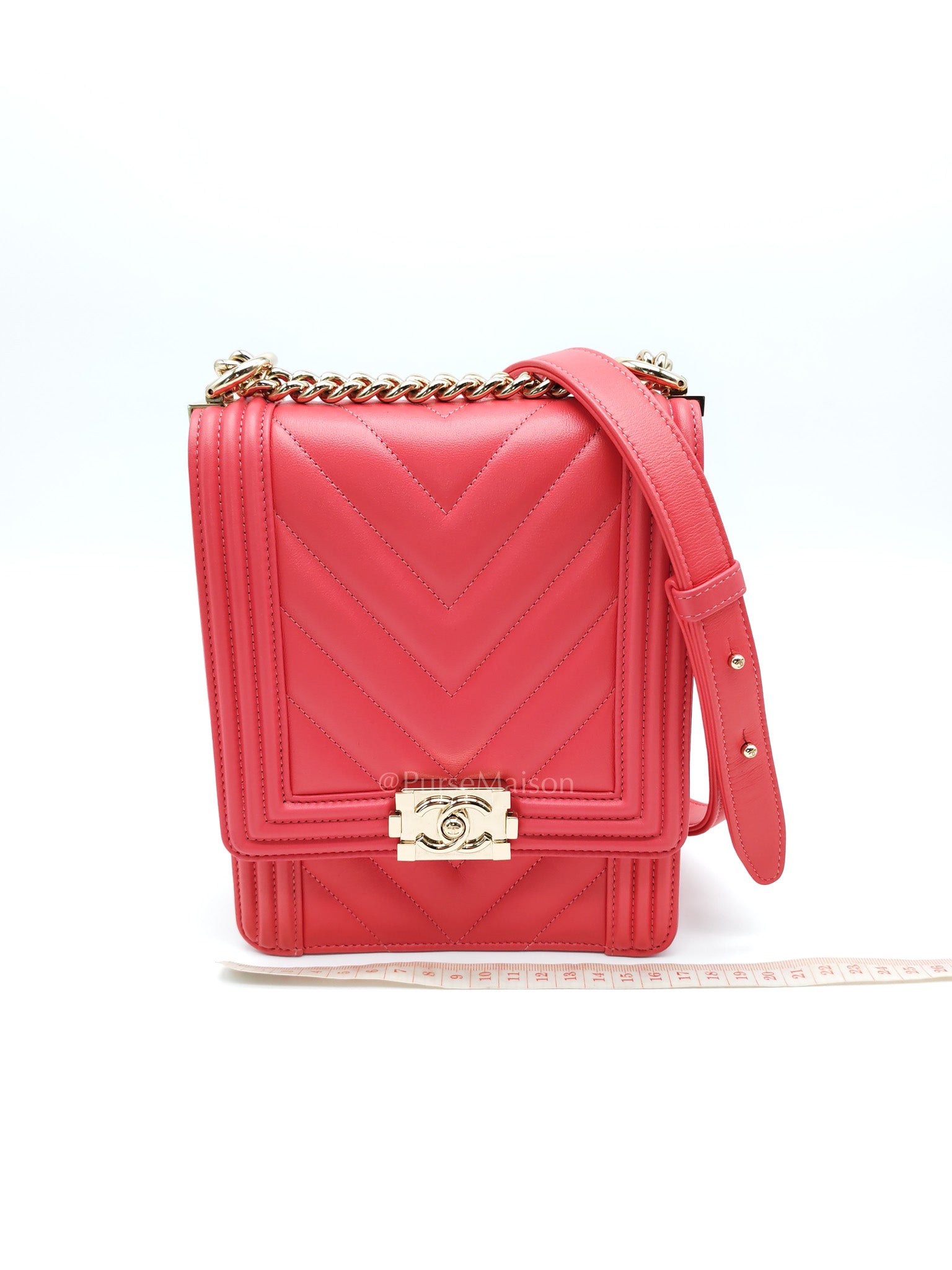 North South Boy Bag in Pink Lambskin Leather and Light Gold Hardware Series 29 | Purse Maison Luxury Bags Shop