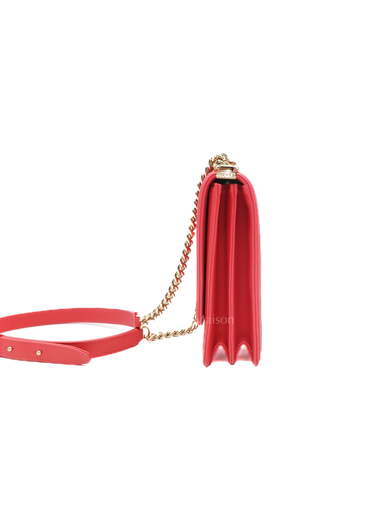 North South Boy Bag in Pink Lambskin Leather and Light Gold Hardware Series 29 | Purse Maison Luxury Bags Shop