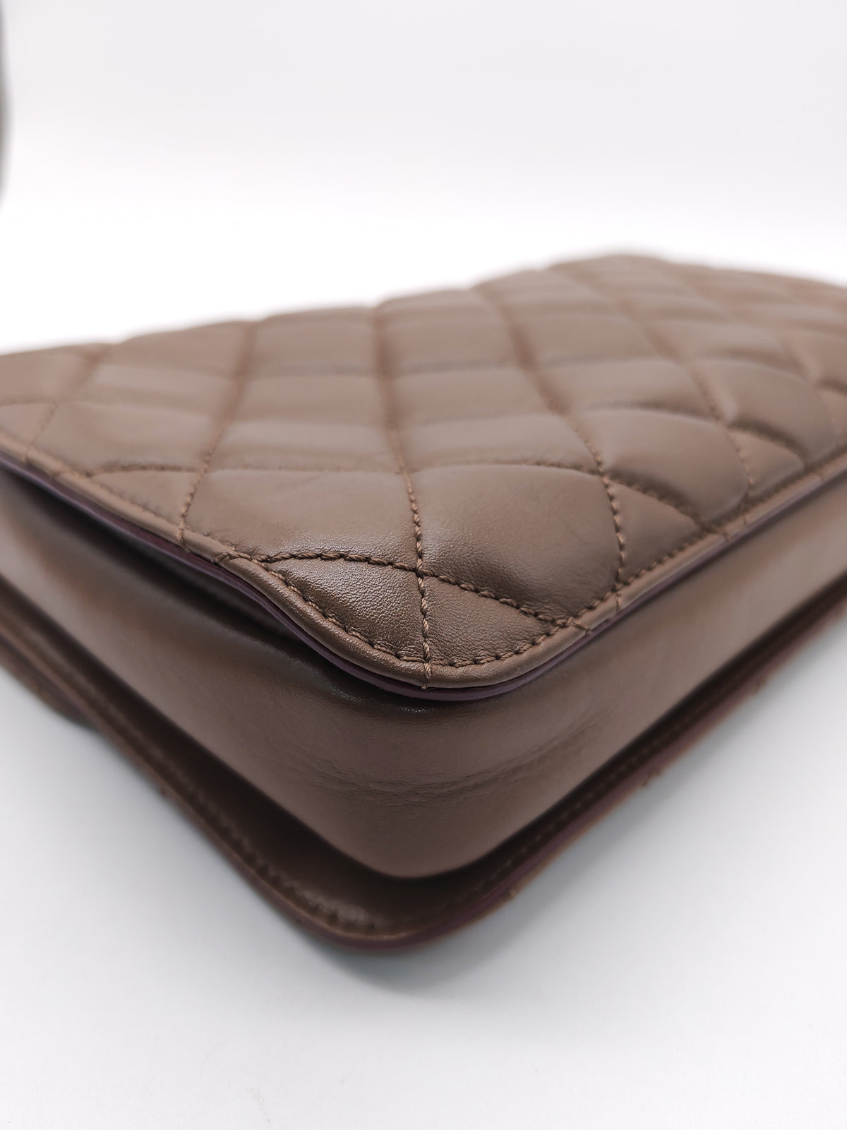 Chanel Perfect Edge Flap Brown Lambskin Series 16 | Purse Maison Luxury Bags Shop