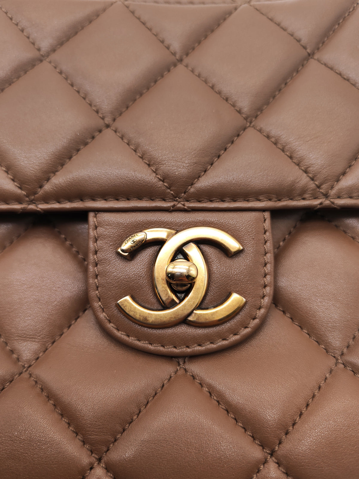 Chanel Perfect Edge Flap Brown Lambskin Series 16 | Purse Maison Luxury Bags Shop