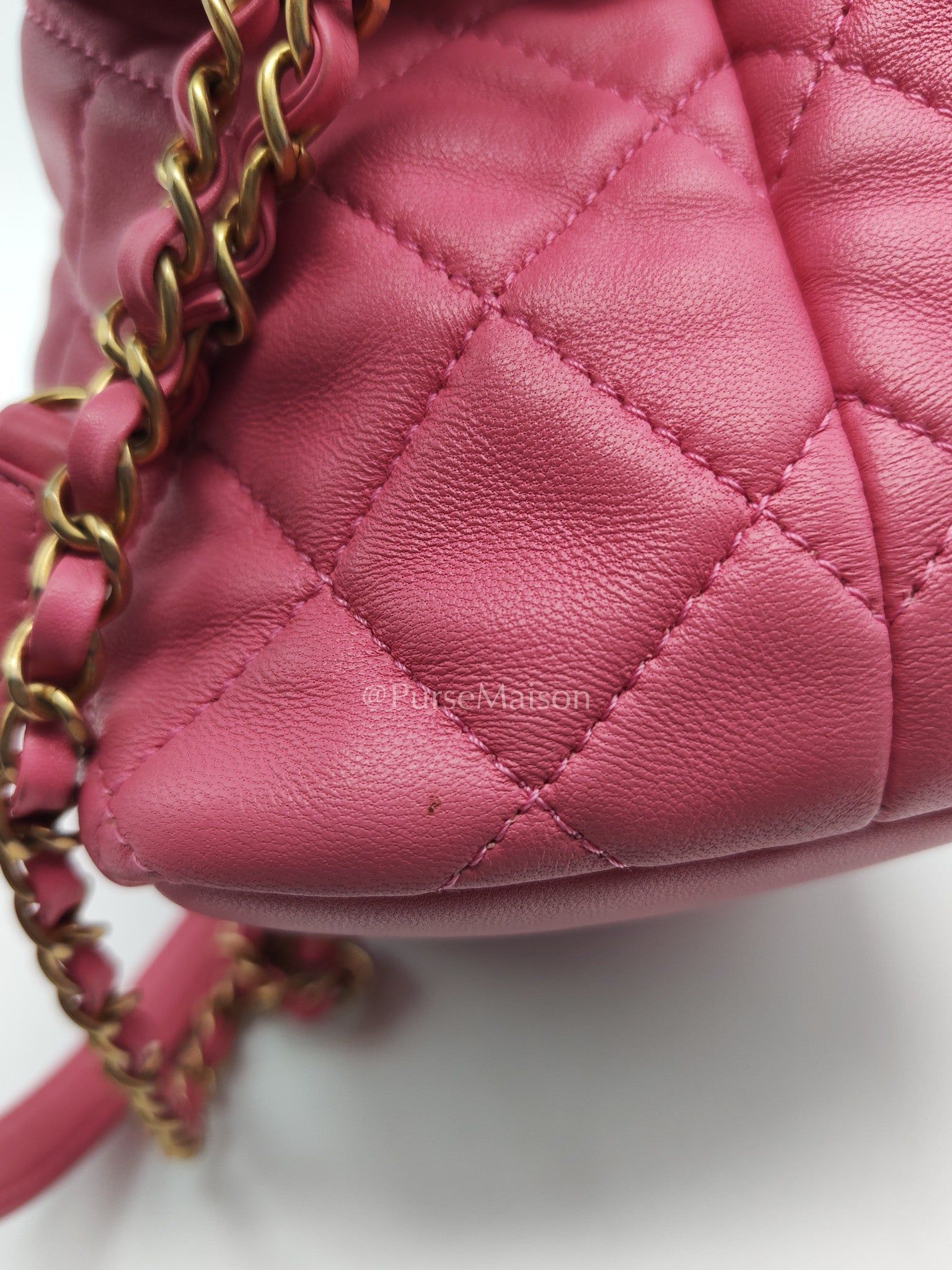 Chanel Perfect Meeting Small in Pink Quilted Lambskin Leather and Aged Gold Hardware Series 29 | Purse Maison Luxury Bags Shop