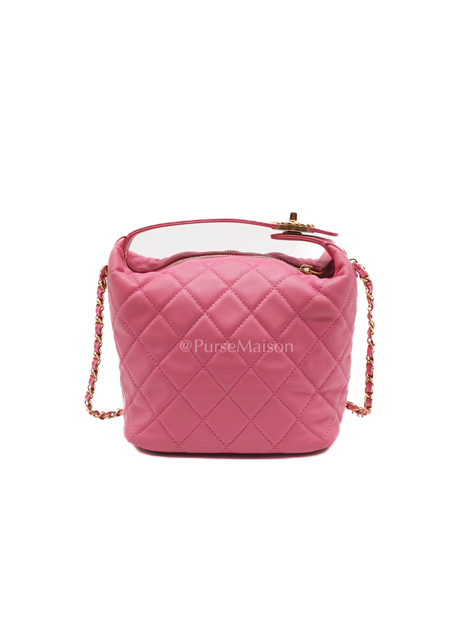 Chanel Perfect Meeting Small in Pink Quilted Lambskin Leather and Aged Gold Hardware Series 29 | Purse Maison Luxury Bags Shop