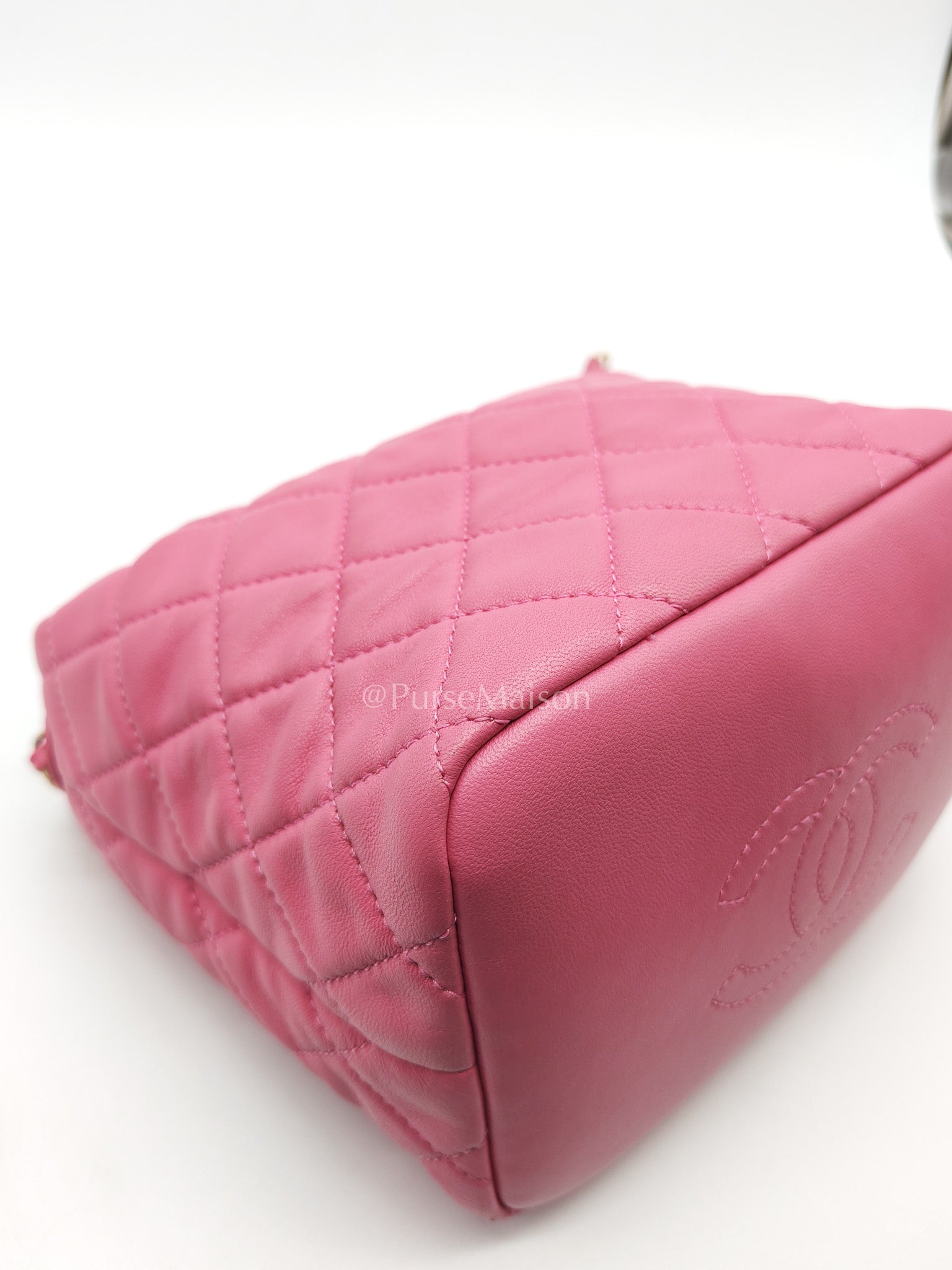 Chanel Perfect Meeting Small in Pink Quilted Lambskin Leather and Aged Gold Hardware Series 29 | Purse Maison Luxury Bags Shop