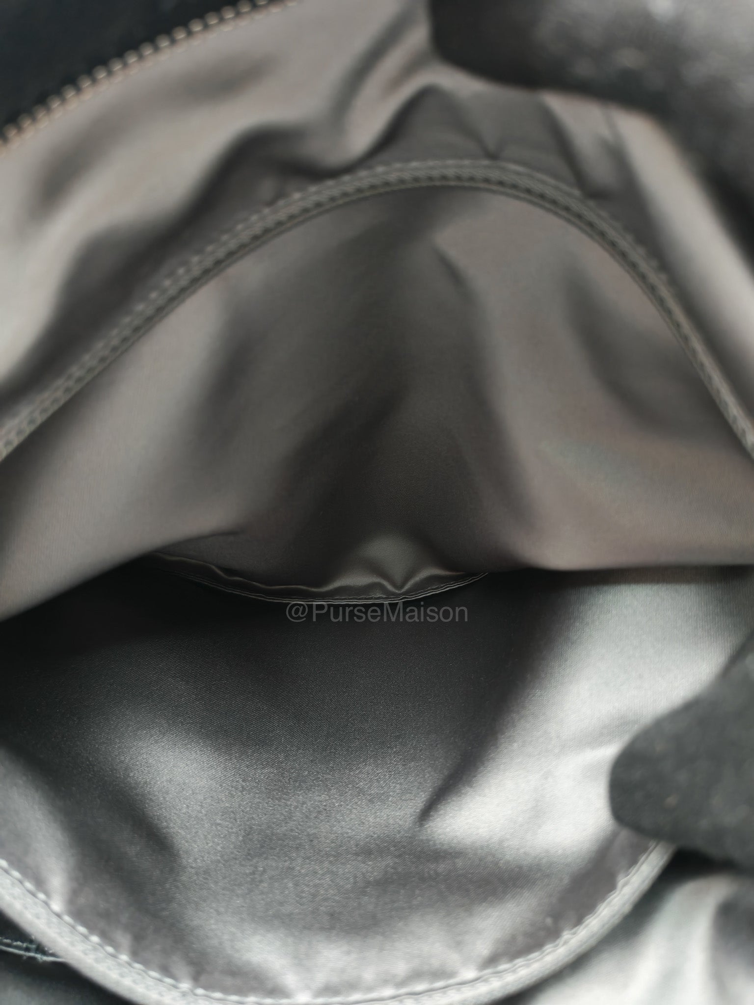Chanel Perforated Ultimate Soft Hobo Bag in Black and Silver Hardware Series 12 | Purse Maison Luxury Bags Shop