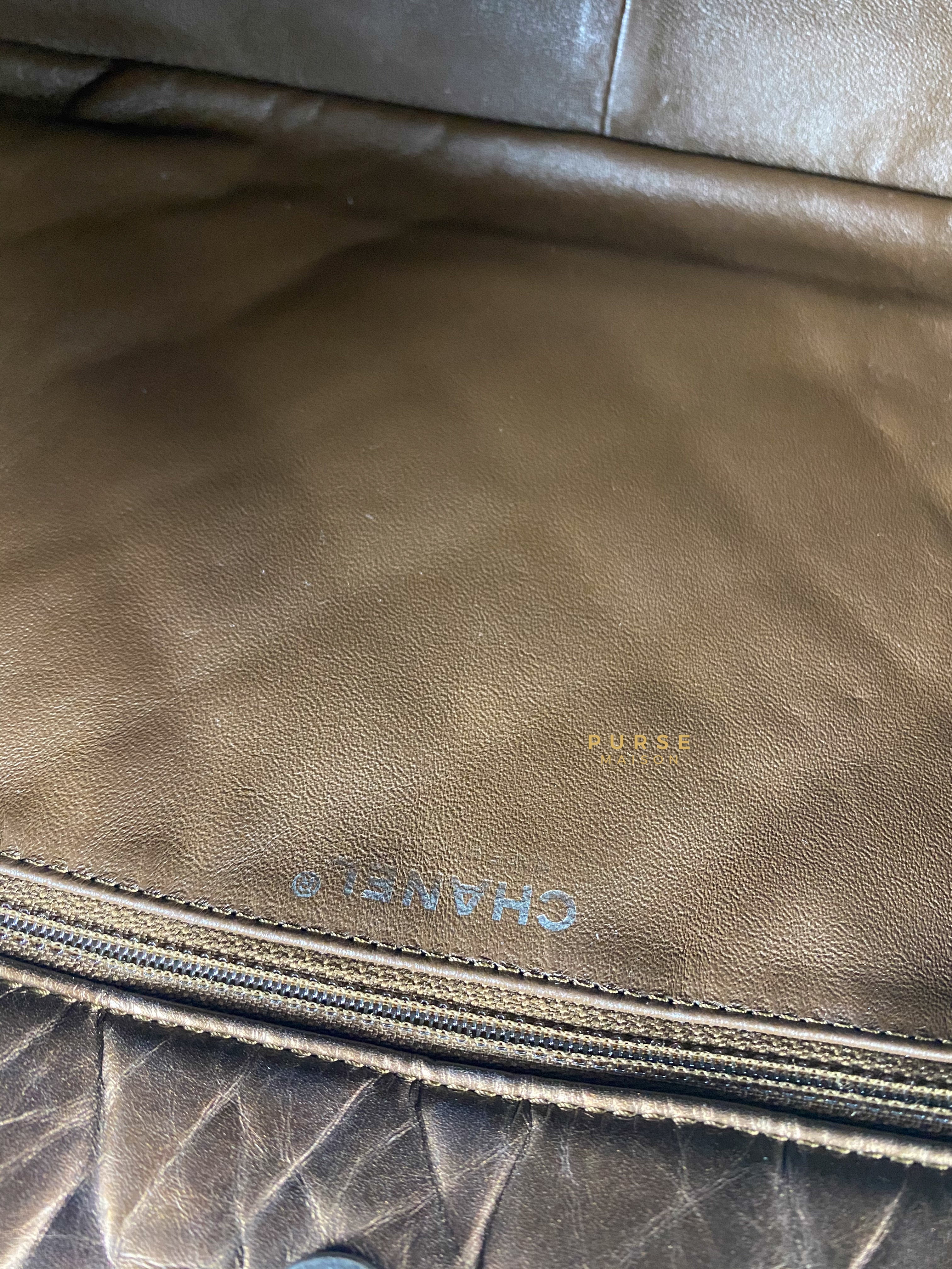 Chanel Reissue Bronze Quilted Distressed Calfskin Leather Tote Bag Series 12 | Purse Maison Luxury Bags Shop