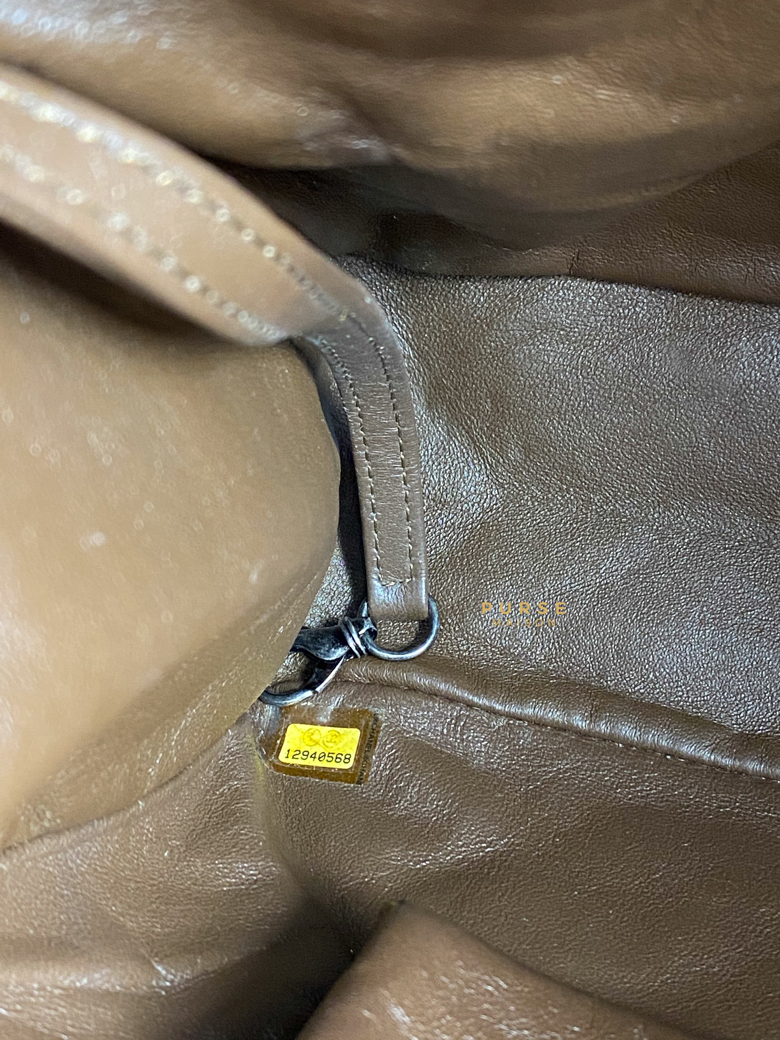 Chanel Reissue Bronze Quilted Distressed Calfskin Leather Tote Bag Series 12 | Purse Maison Luxury Bags Shop