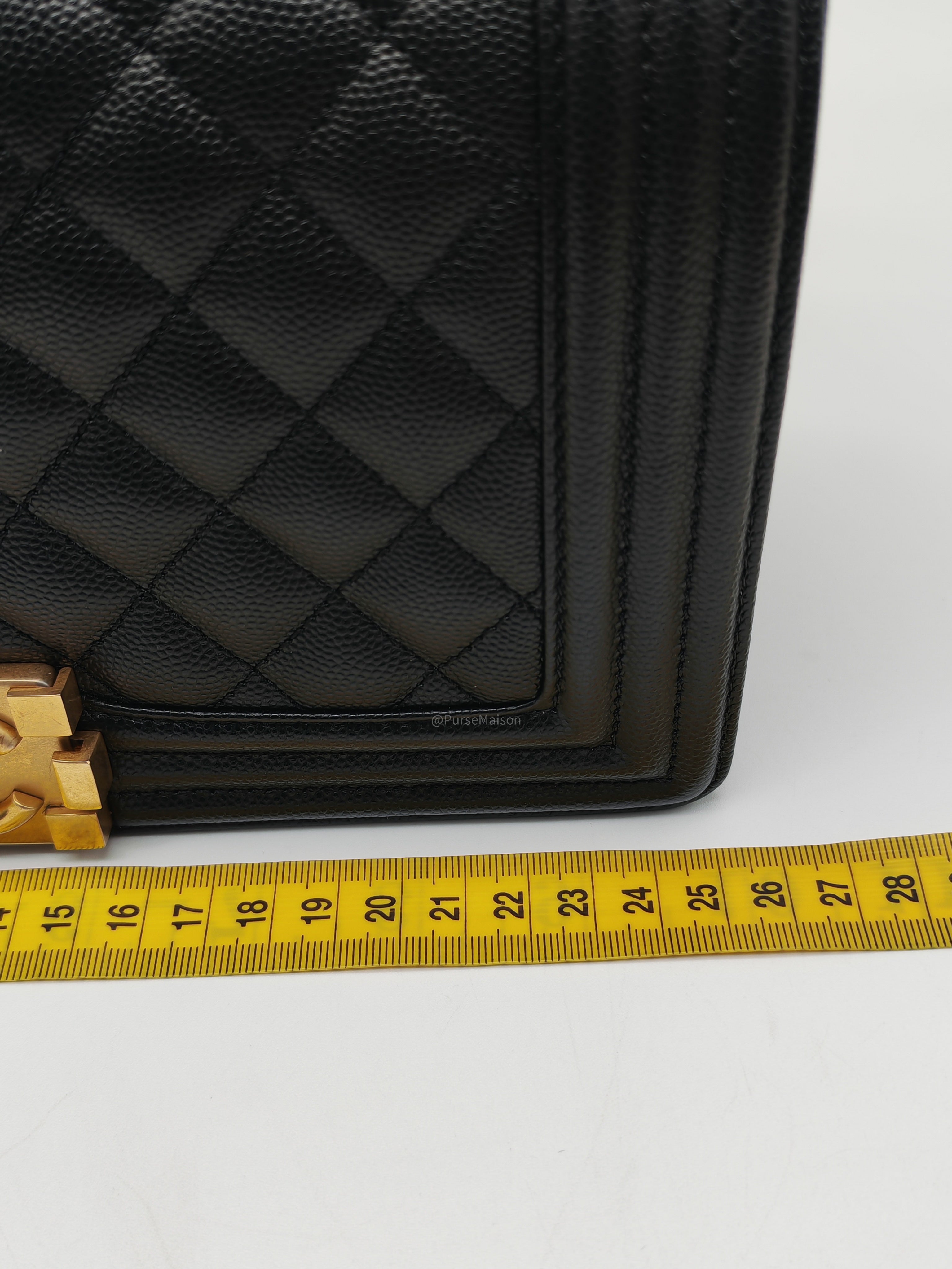Chanel Boy Old Medium Caviar GHW Microchip CEN64C5A