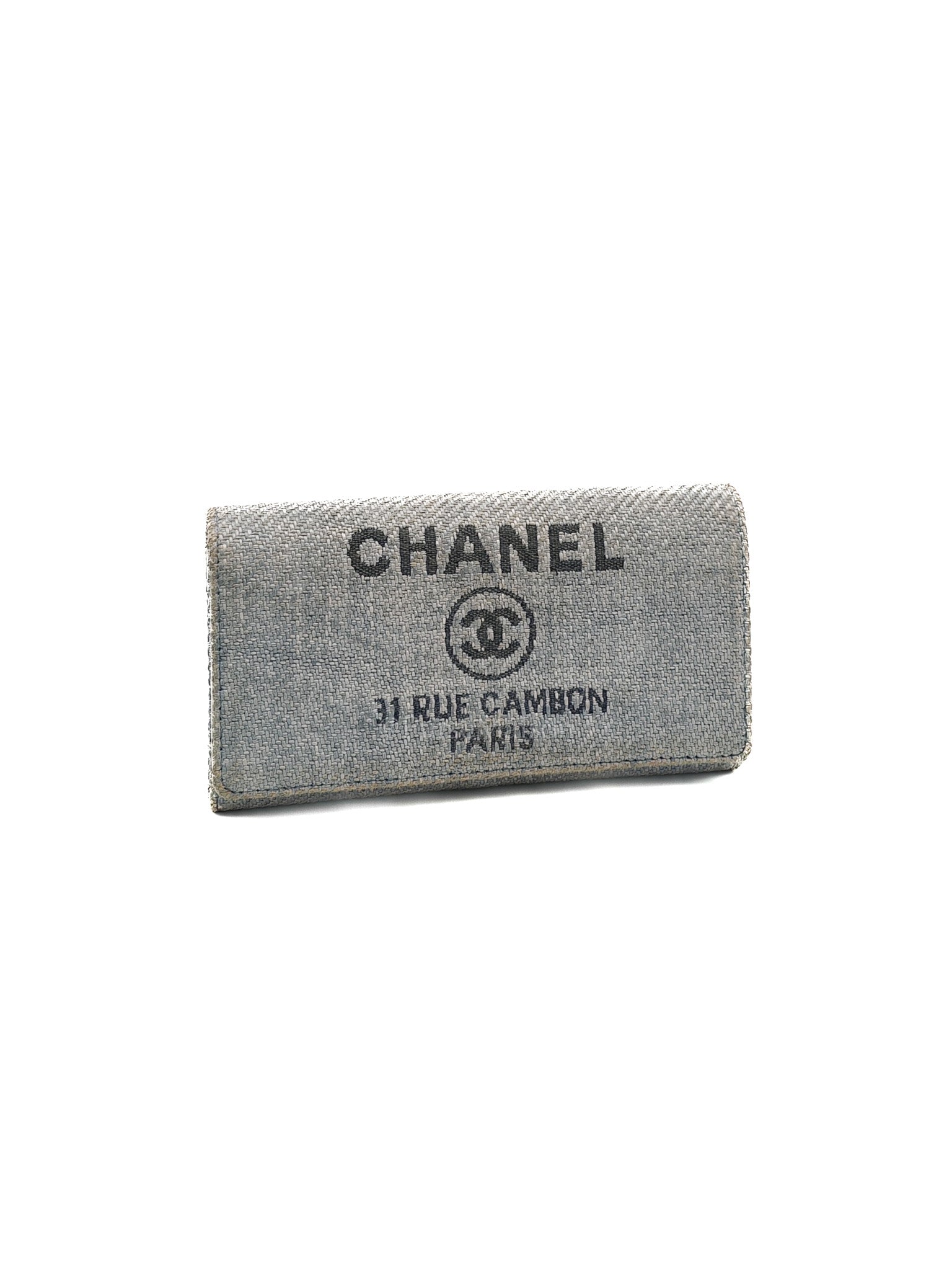 Deuville Long Wallet in Tweed Fabric Canvas Series 18