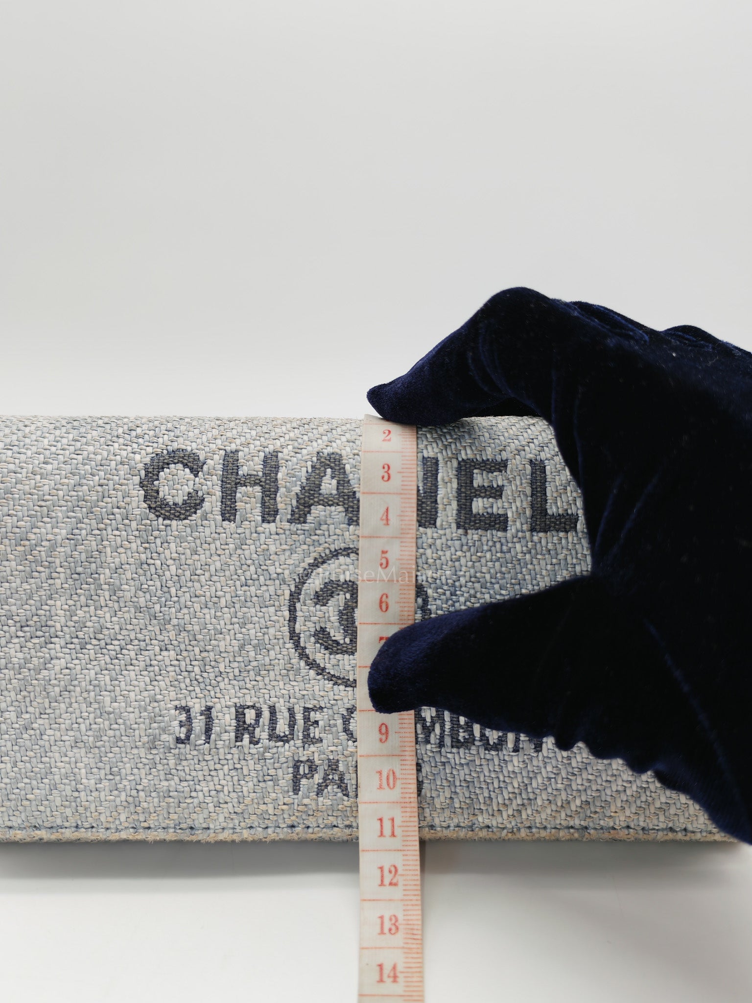 Deuville Long Wallet in Tweed Fabric Canvas Series 18