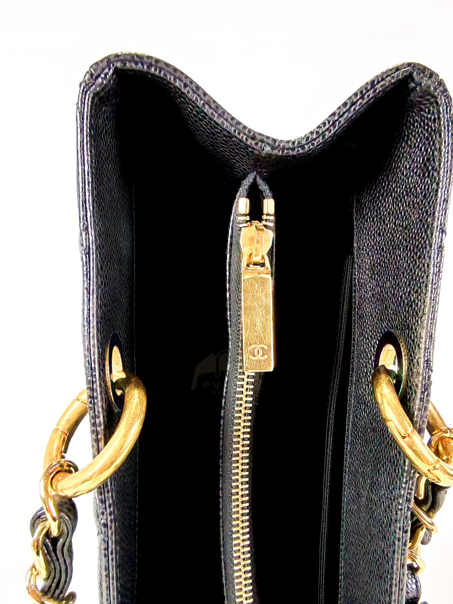Grand Shopping Tote (GST) in Black Caviar Leather and Gold Hardware Series 19/04