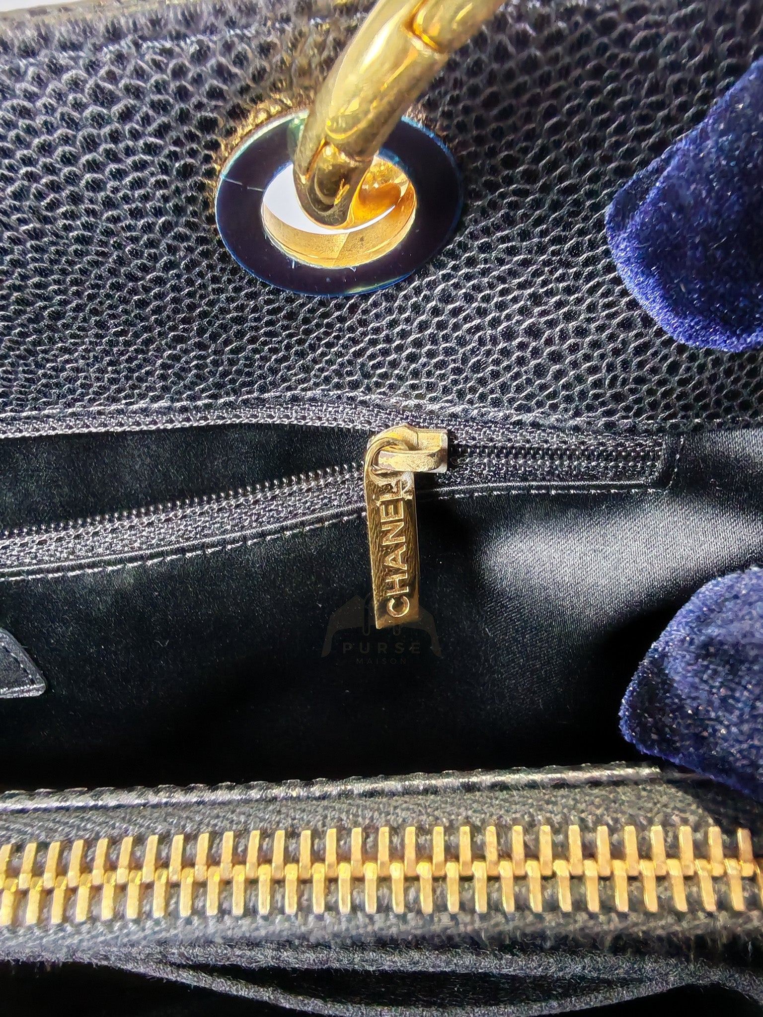 Grand Shopping Tote (GST) in Black Caviar Leather and Gold Hardware Series 19/04