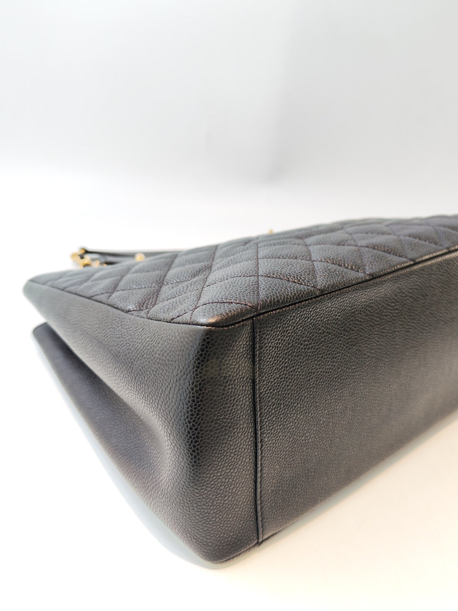 Grand Shopping Tote (GST) in Black Caviar Leather and Gold Hardware Series 21