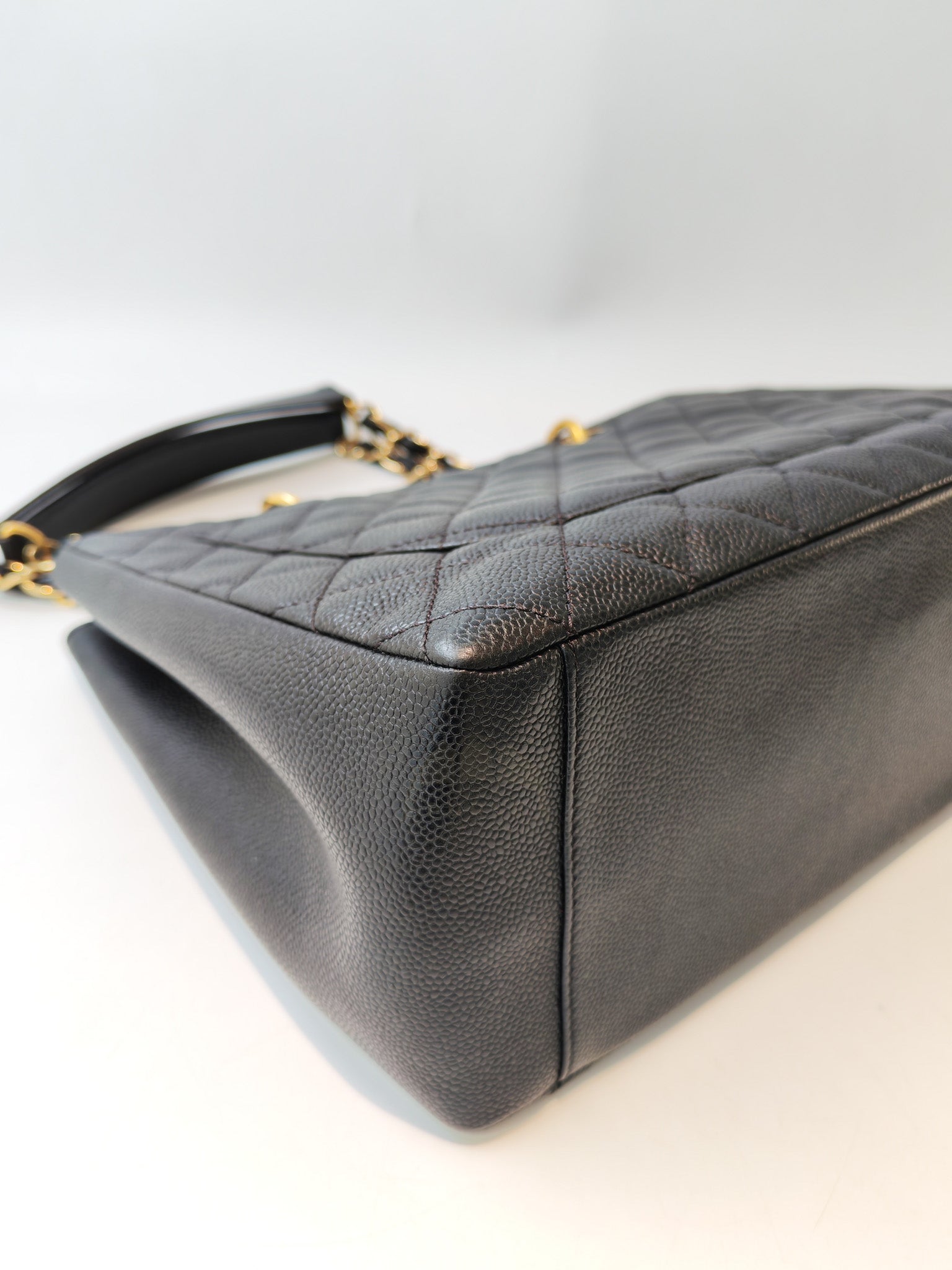 Grand Shopping Tote (GST) in Black Caviar Leather and Gold Hardware Series 21