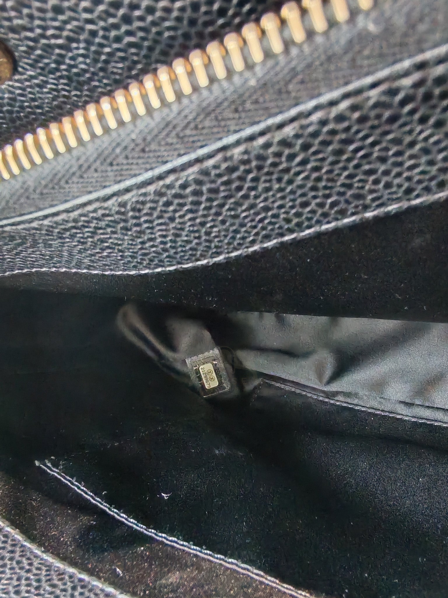 Grand Shopping Tote (GST) in Black Caviar Leather and Gold Hardware Series 21