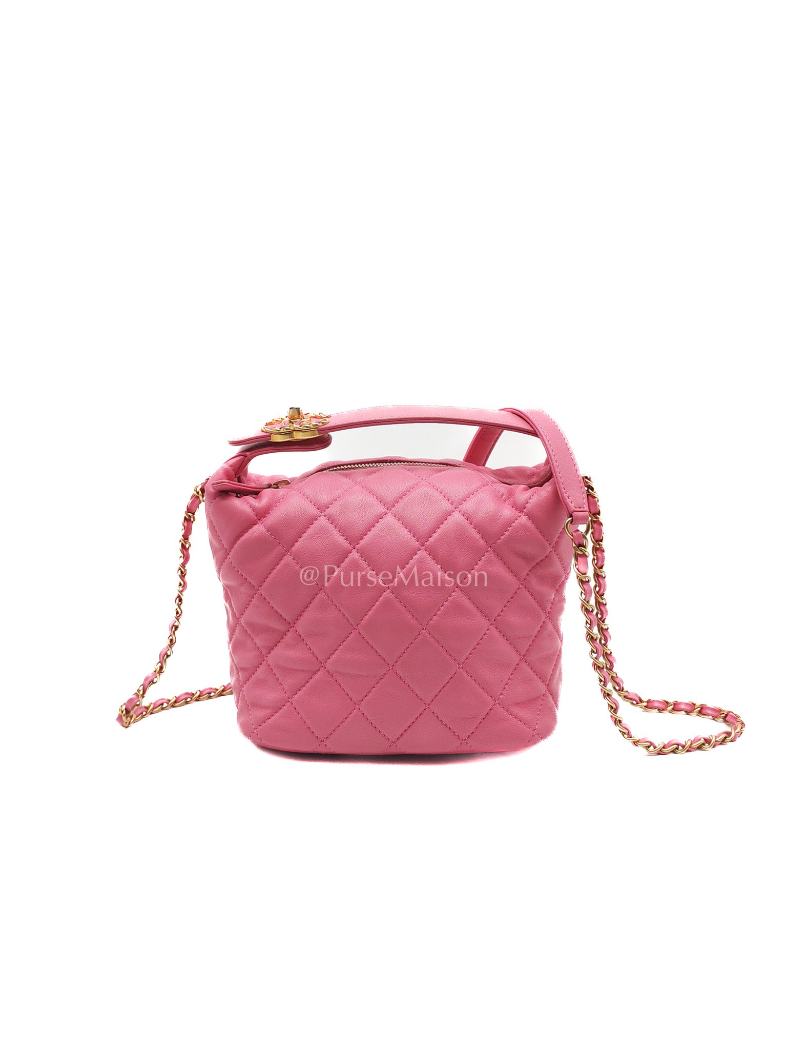 Chanel Perfect Meeting Small in Pink Quilted Lambskin Leather and Aged Gold Hardware Series 29