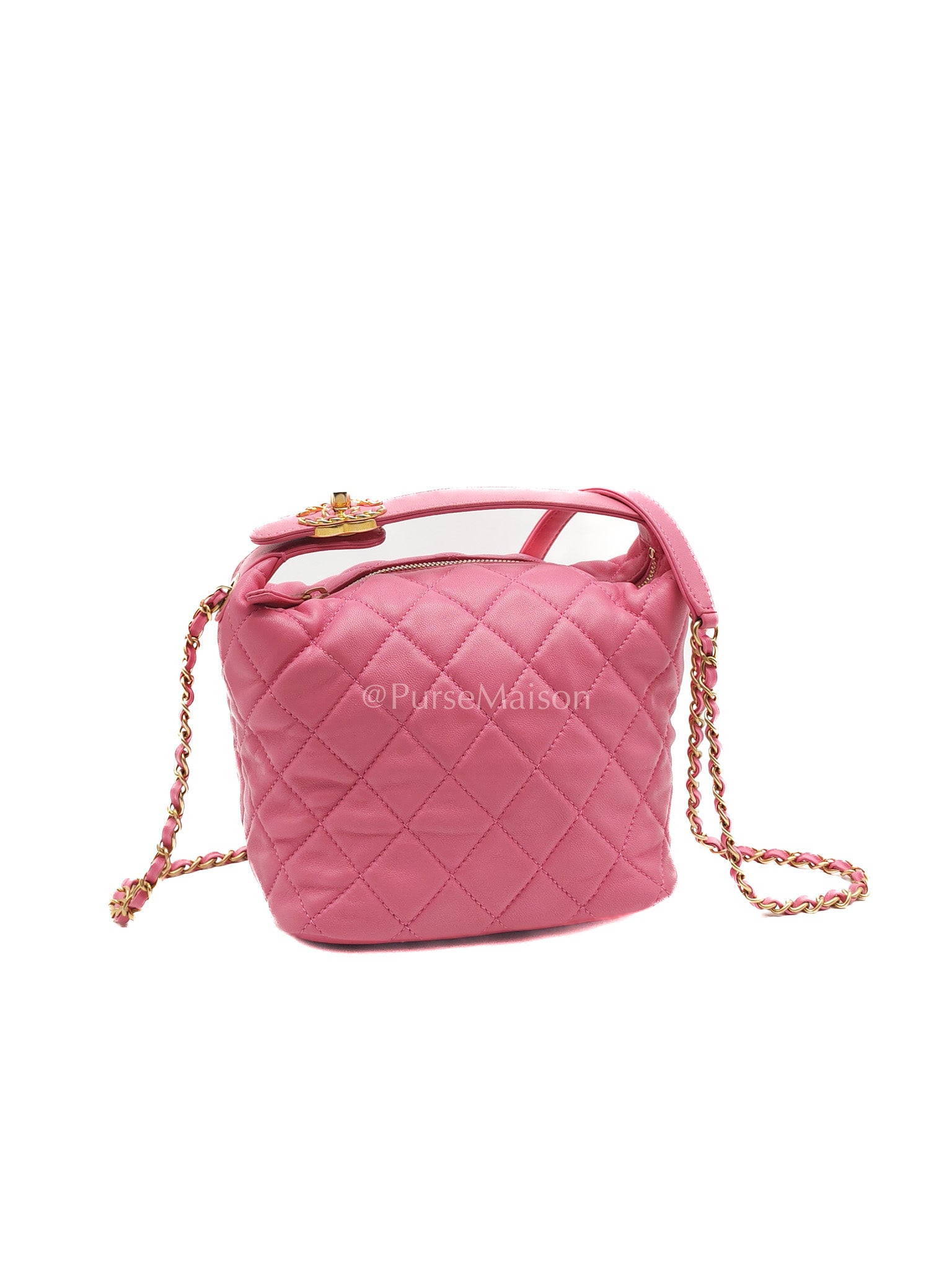 Chanel Perfect Meeting Small in Pink Quilted Lambskin Leather and Aged Gold Hardware Series 29