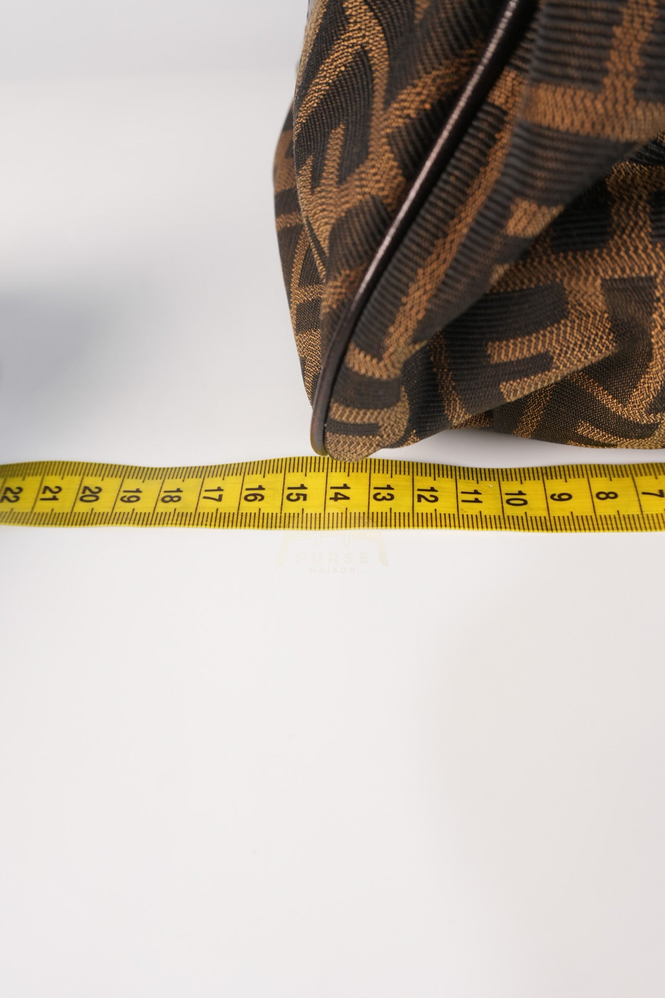 Chef Large Shoulder Bag in Black/Brown Zucca Canvas & Light Gold Hardware | Purse Maison Luxury Bags Shop