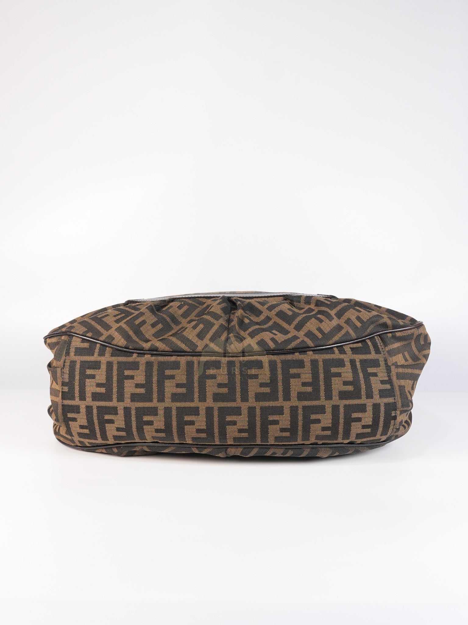 Chef Large Shoulder Bag in Black/Brown Zucca Canvas & Light Gold Hardware | Purse Maison Luxury Bags Shop