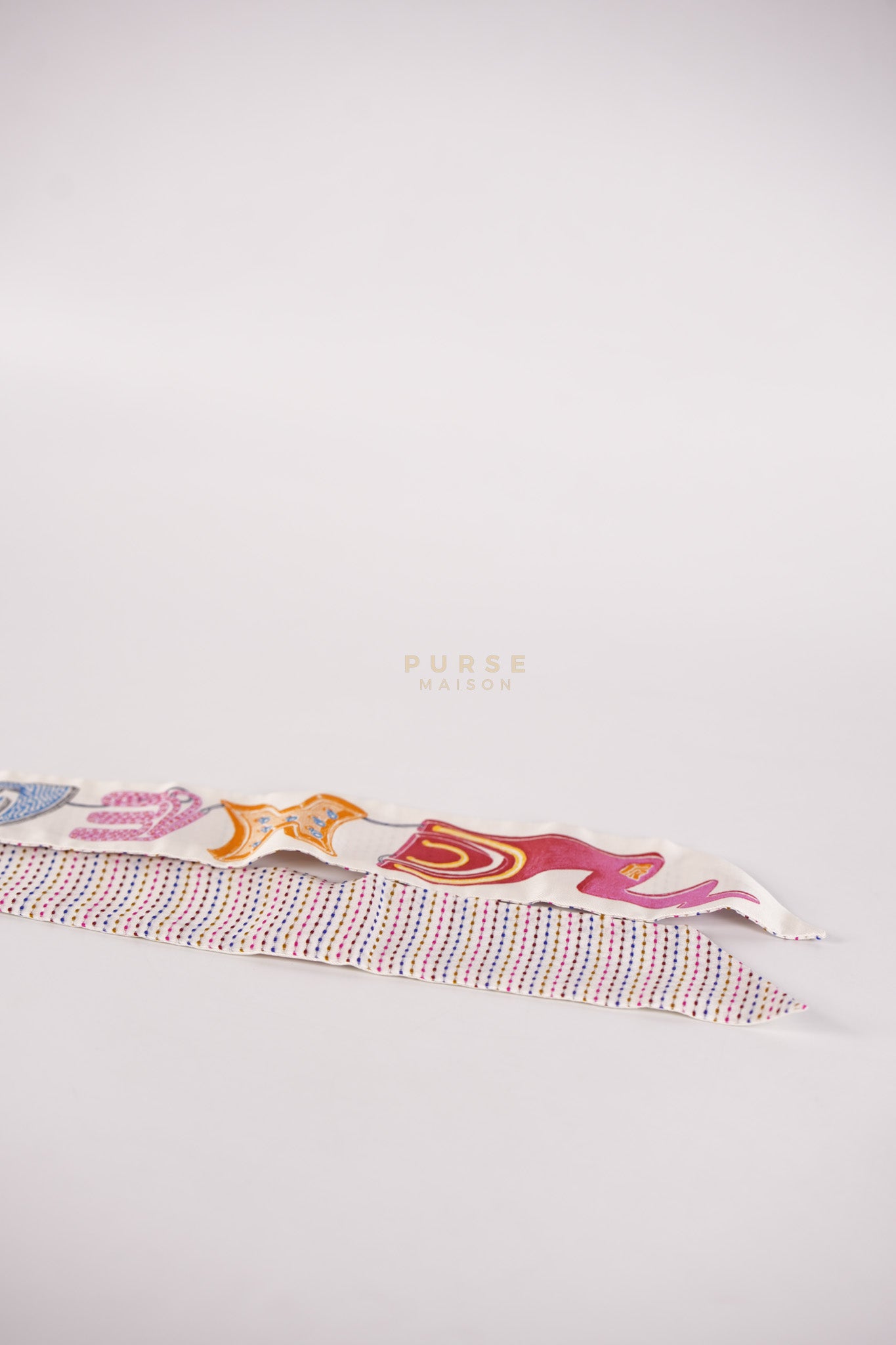 Chevaloscope Pointille Silk Twilly | Purse Maison Luxury Bags Shop