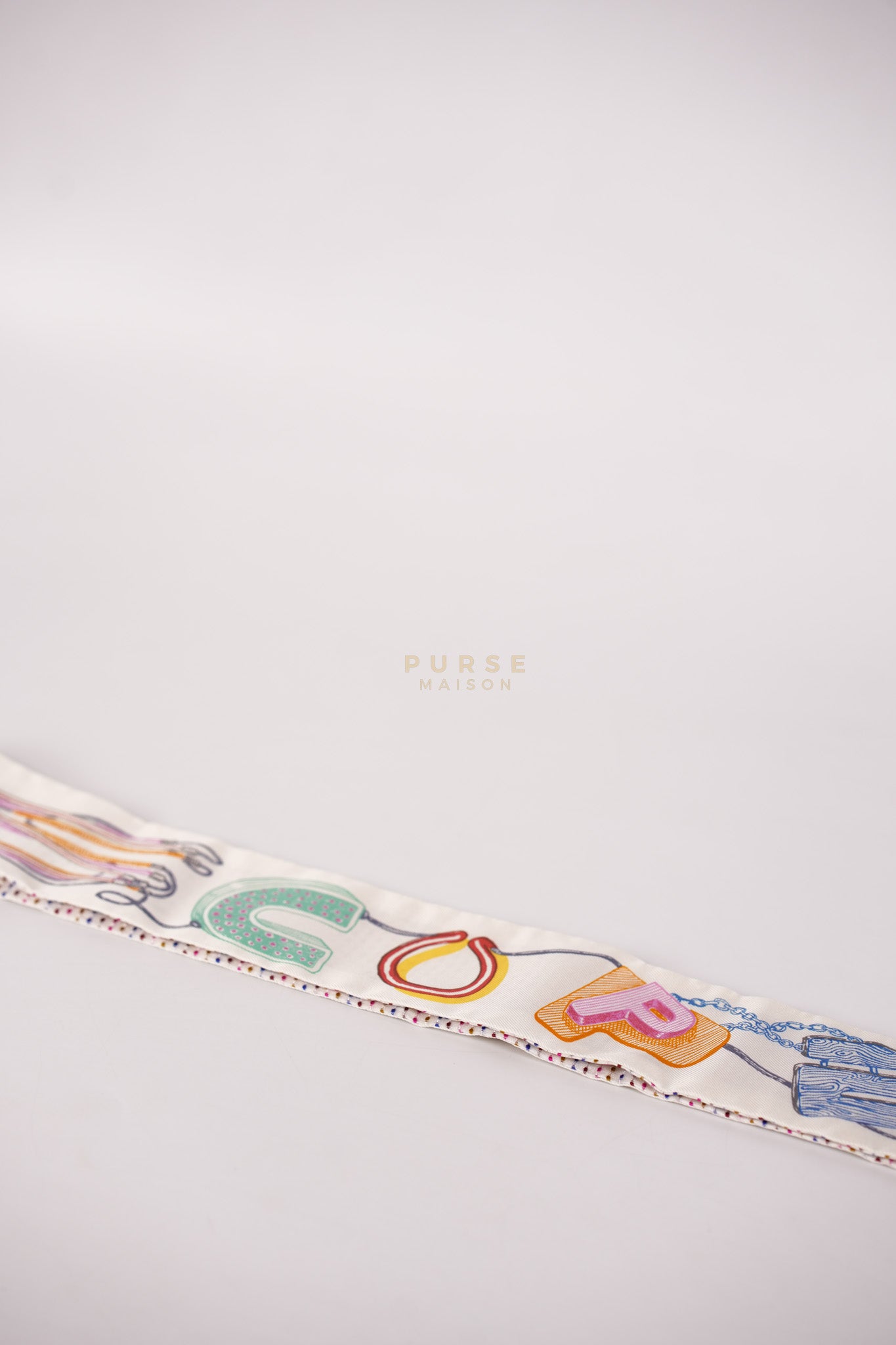 Chevaloscope Pointille Silk Twilly | Purse Maison Luxury Bags Shop