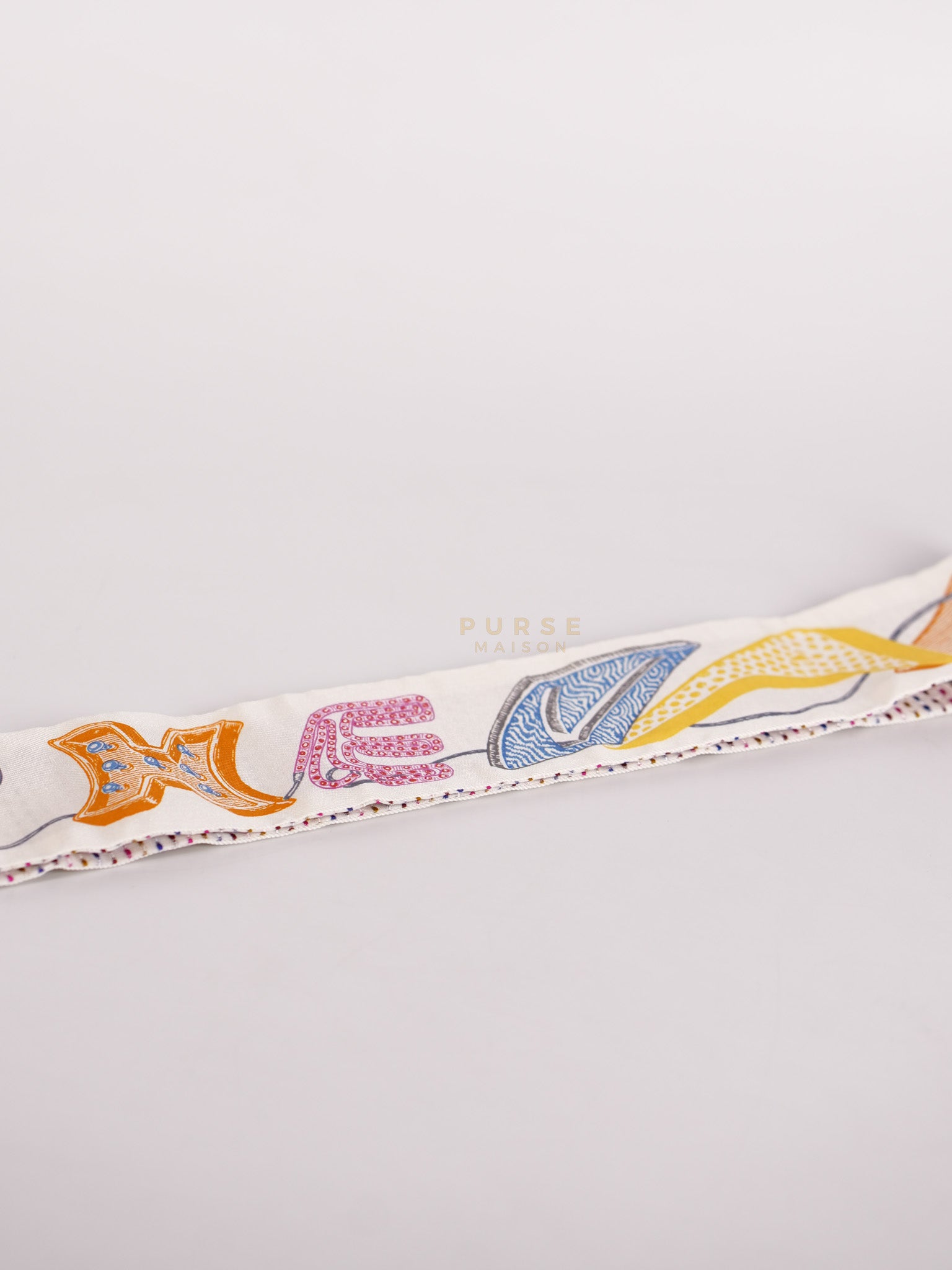 Chevaloscope Pointille Silk Twilly | Purse Maison Luxury Bags Shop