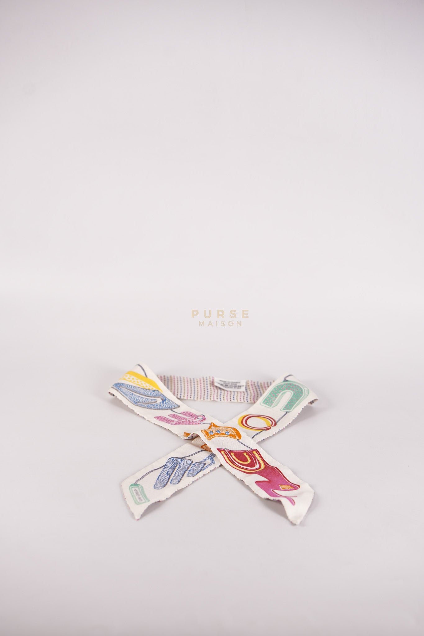 Chevaloscope Pointille Silk Twilly | Purse Maison Luxury Bags Shop