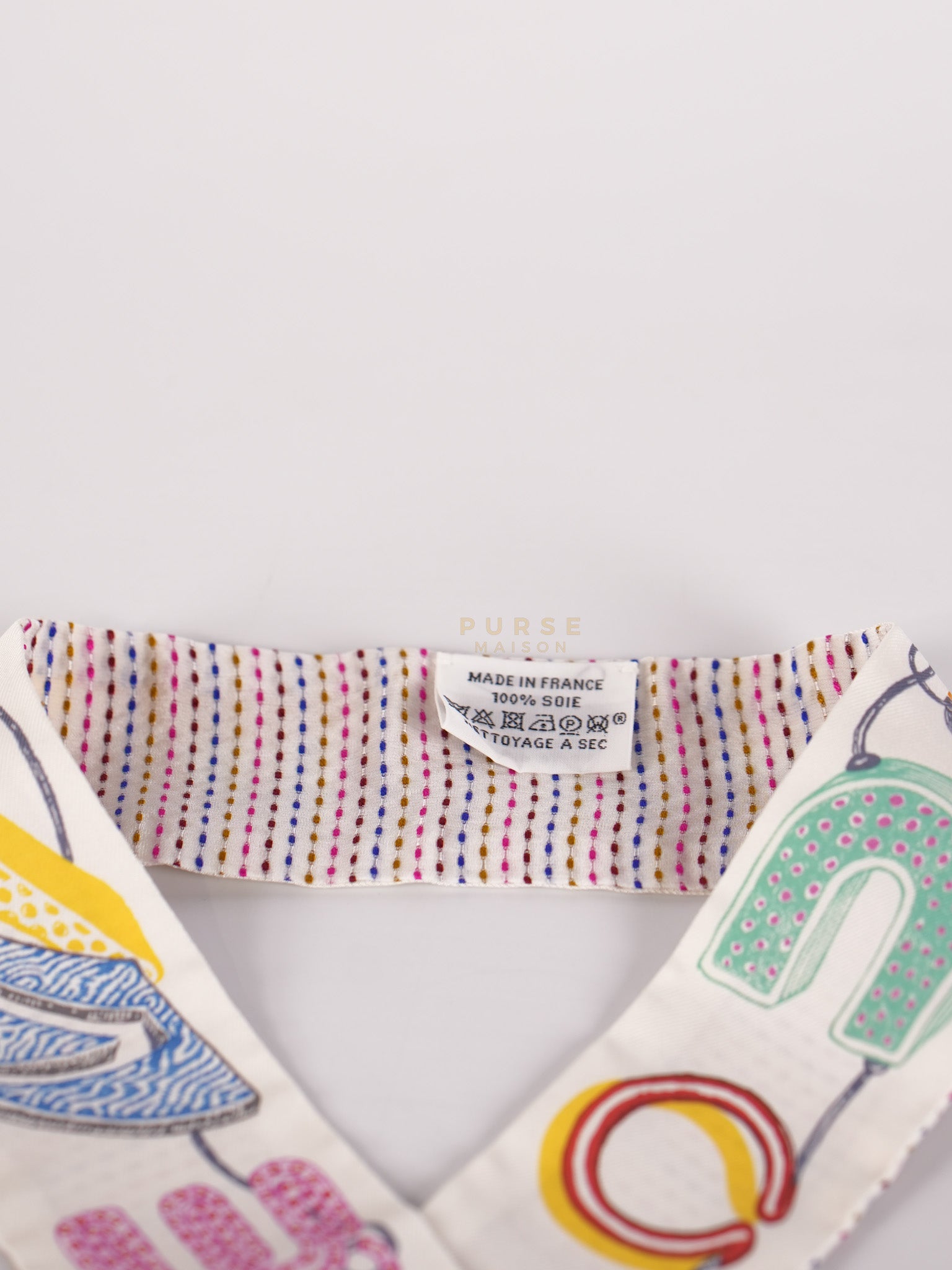 Chevaloscope Pointille Silk Twilly | Purse Maison Luxury Bags Shop